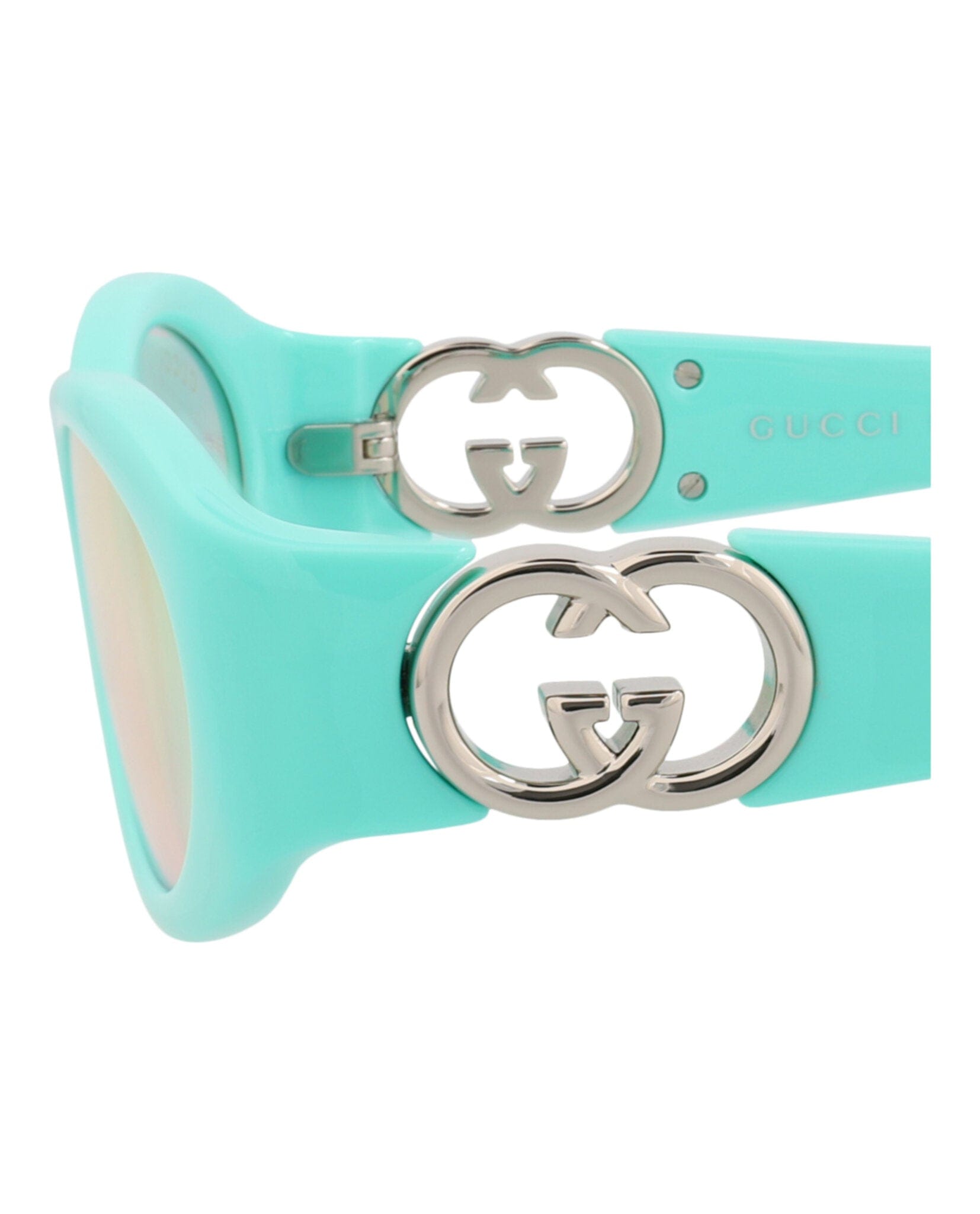 Gucci Womens Round/Oval Light Blue Light Blue Pink Fashion Designer Eyewear