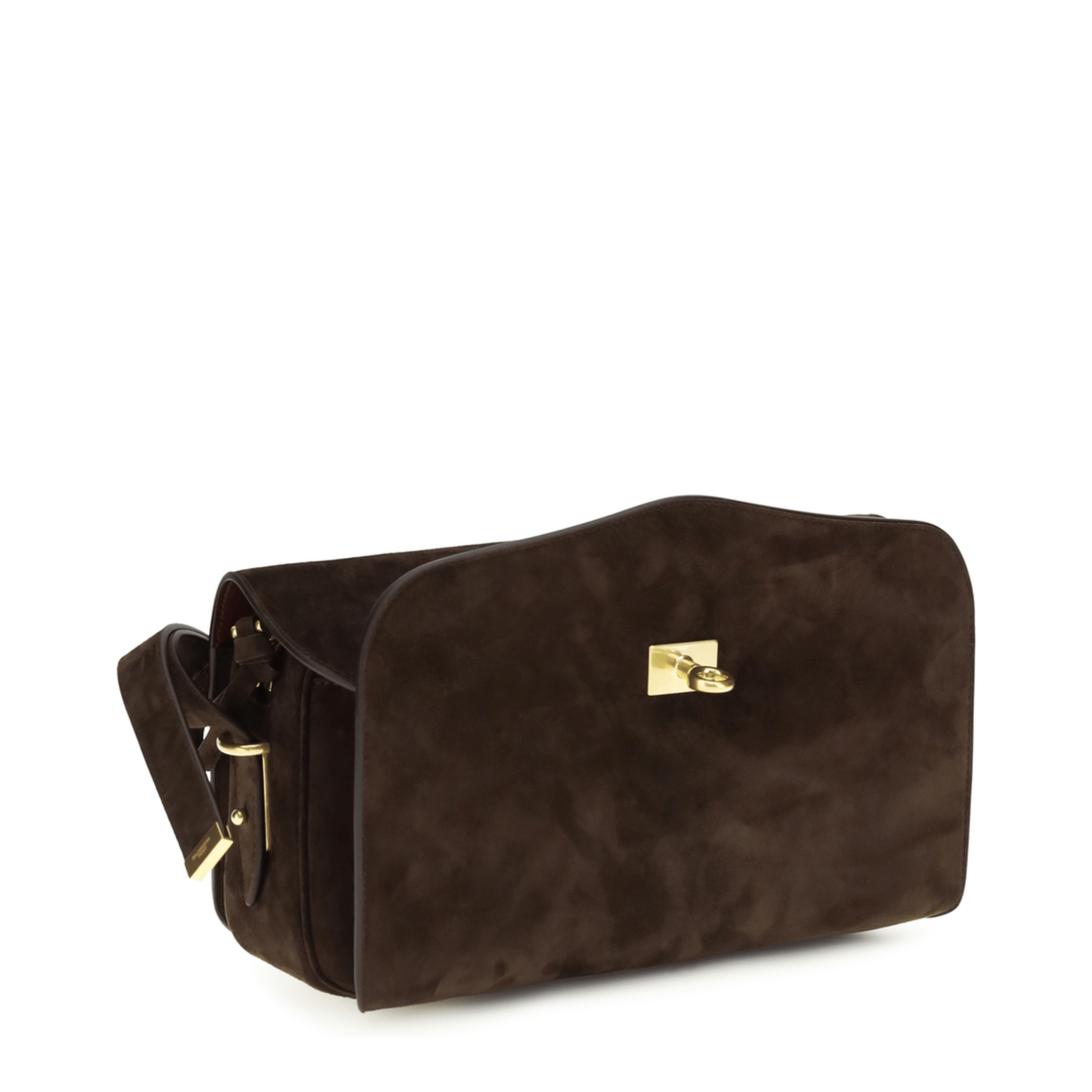 Balenciaga Le 7 Medium Calf Suede Crossbody - Brown