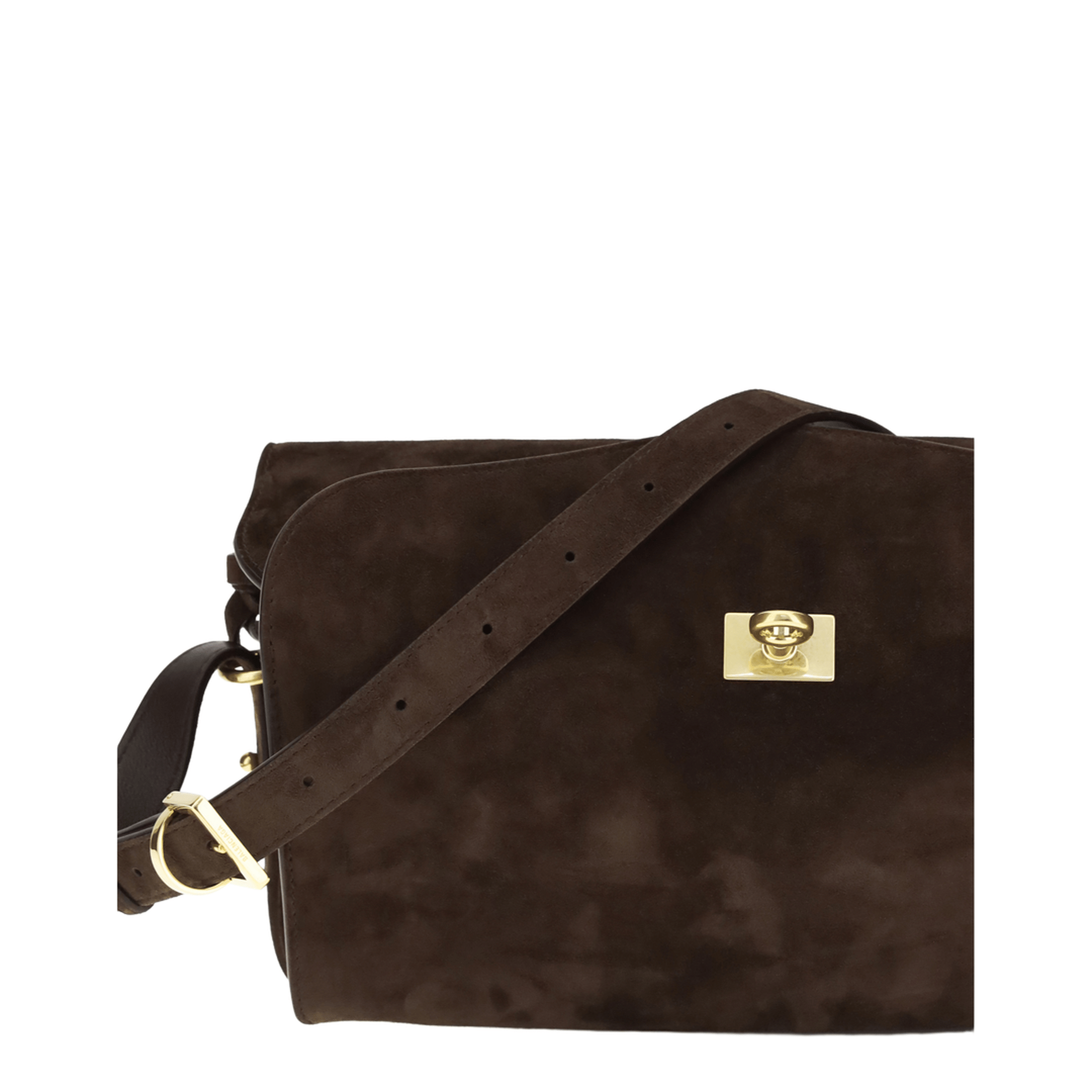 Balenciaga Le 7 Medium Calf Suede Crossbody - Brown