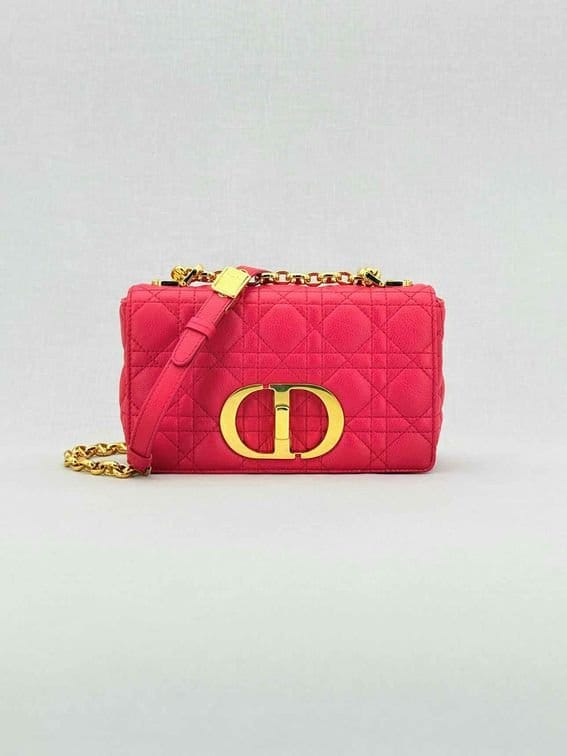 Dior Caro Red Cannage Shoulder Bag
