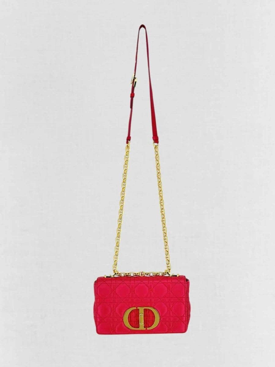 Dior Caro Red Cannage Shoulder Bag