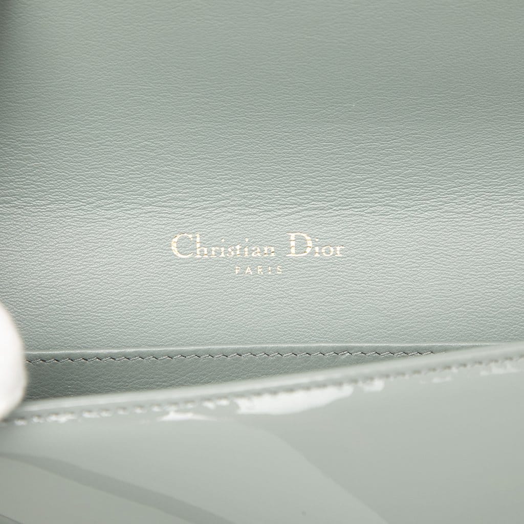 Dior Patent Cannage Lady Dior Wallet On Chain