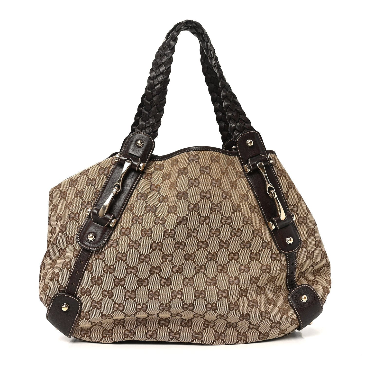 Gucci Monogram Medium Pelham Shoulder Bag Dark Brown