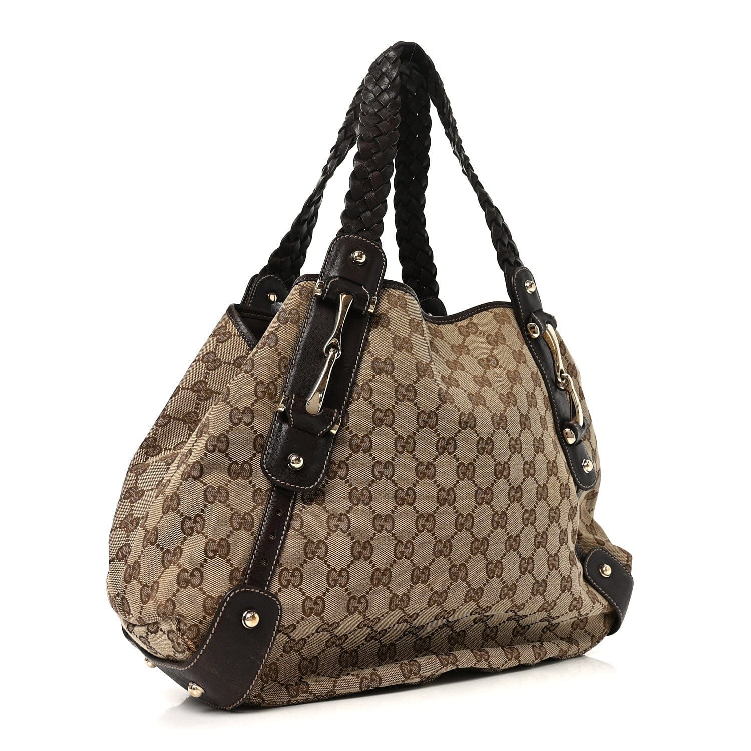 Gucci Monogram Medium Pelham Shoulder Bag Dark Brown