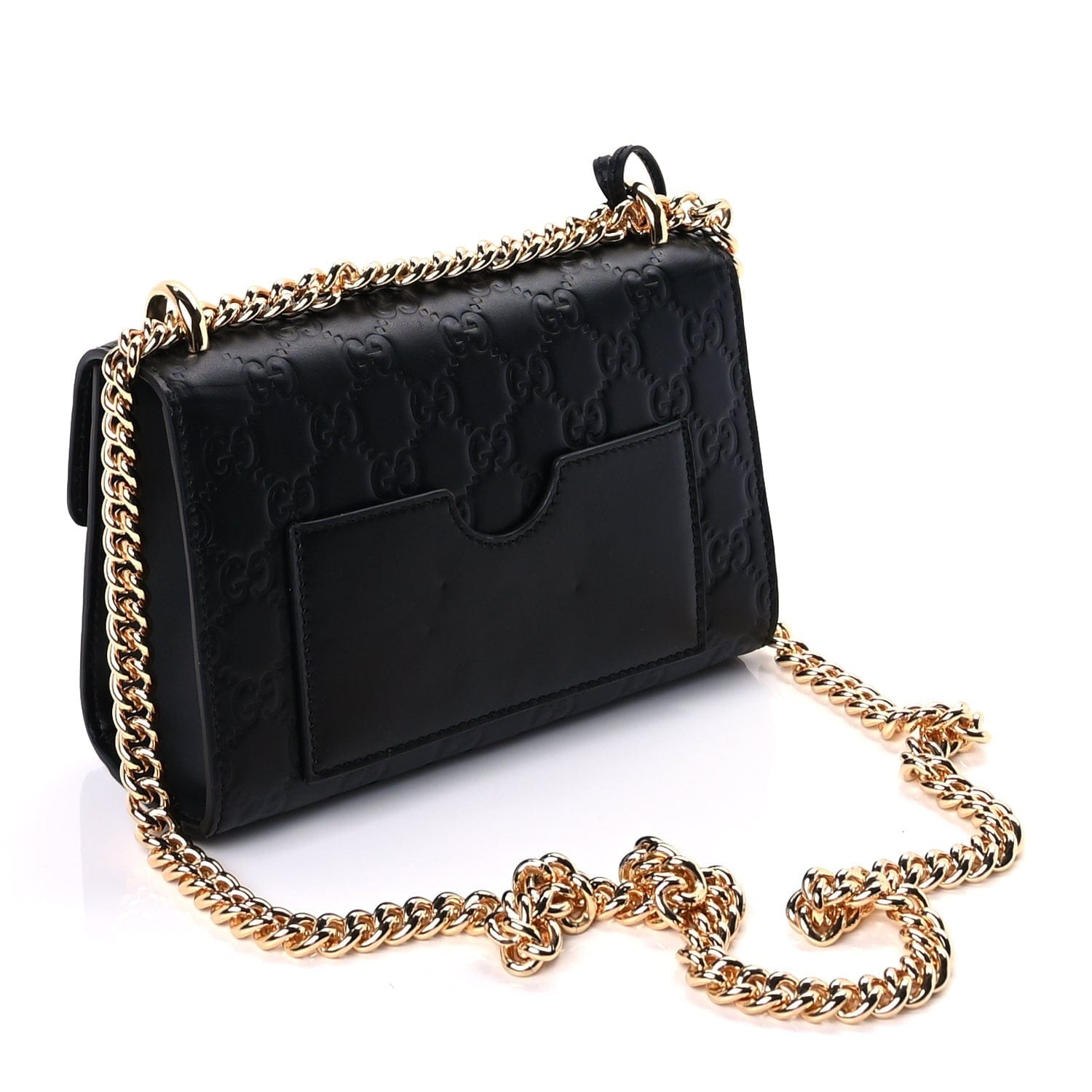 Guccissima Small Padlock Shoulder Bag Black