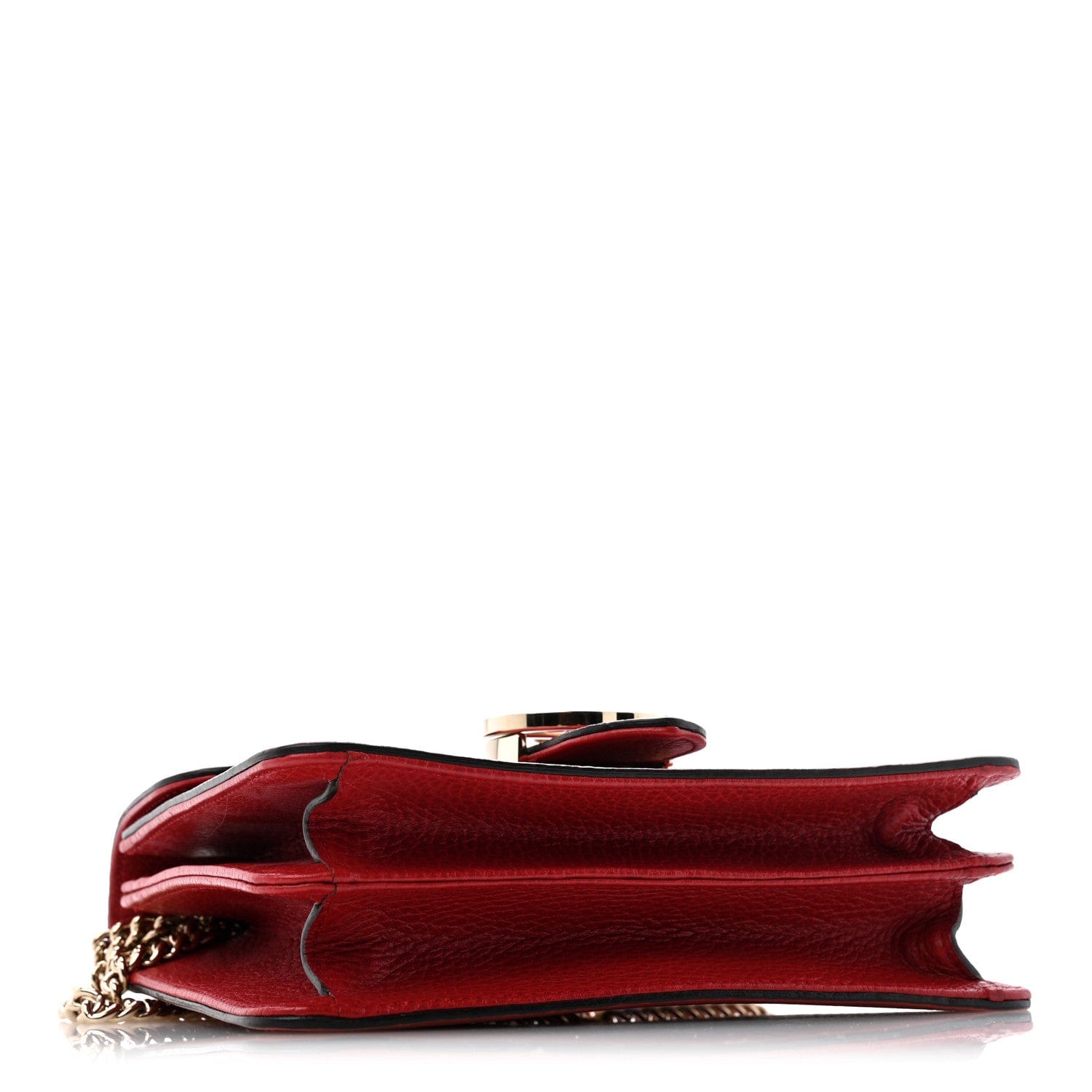 Gucci Dollar Calfskin Small Interlocking G Shoulder Bag Red