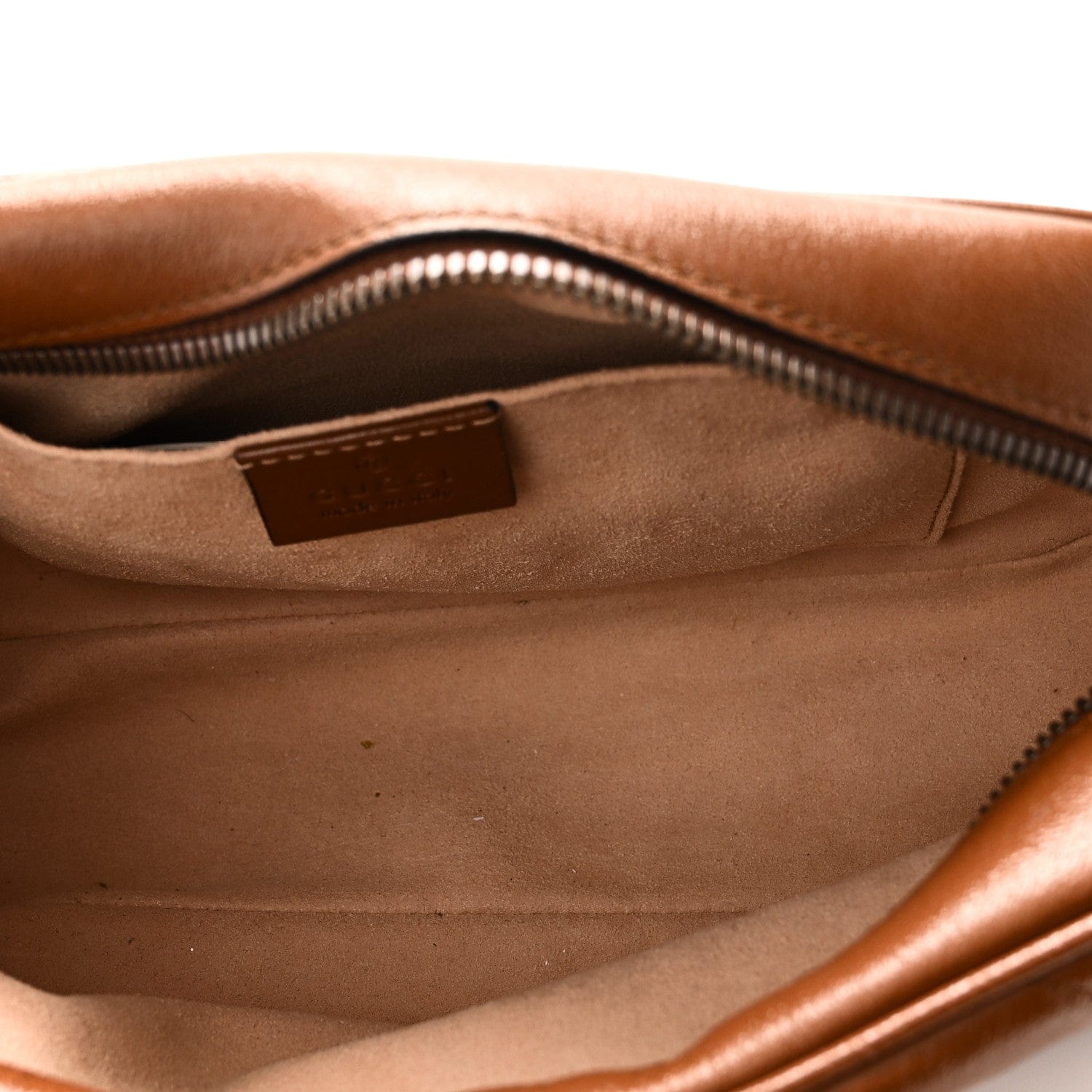 Gucci Glazed Calfskin Matelasse Diagonal Small GG Marmont Chain Shoulder Bag Cuir