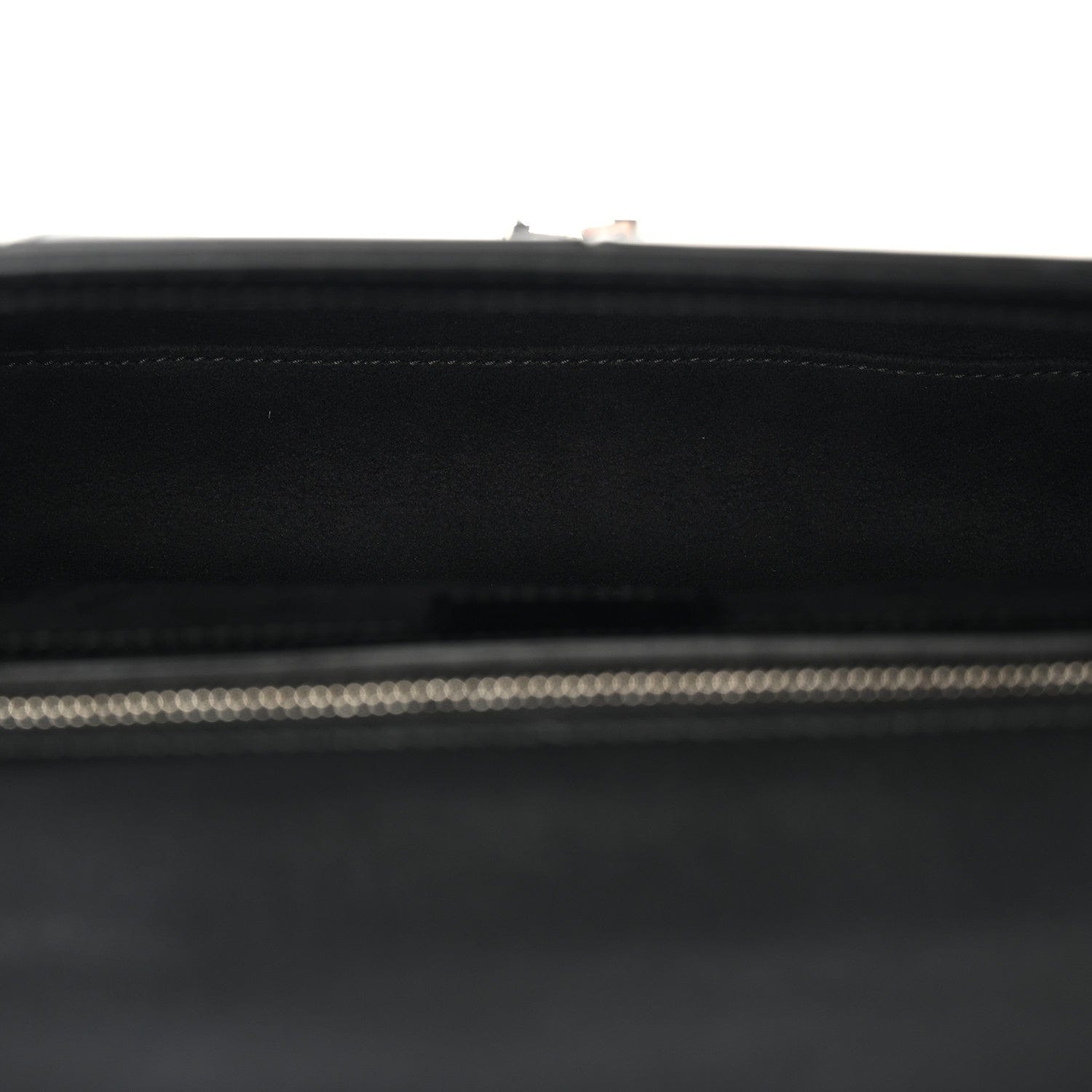 Gucci Senna Calfskin Lines Petite GG Top Handle Shoulder Bag Black Mystic White