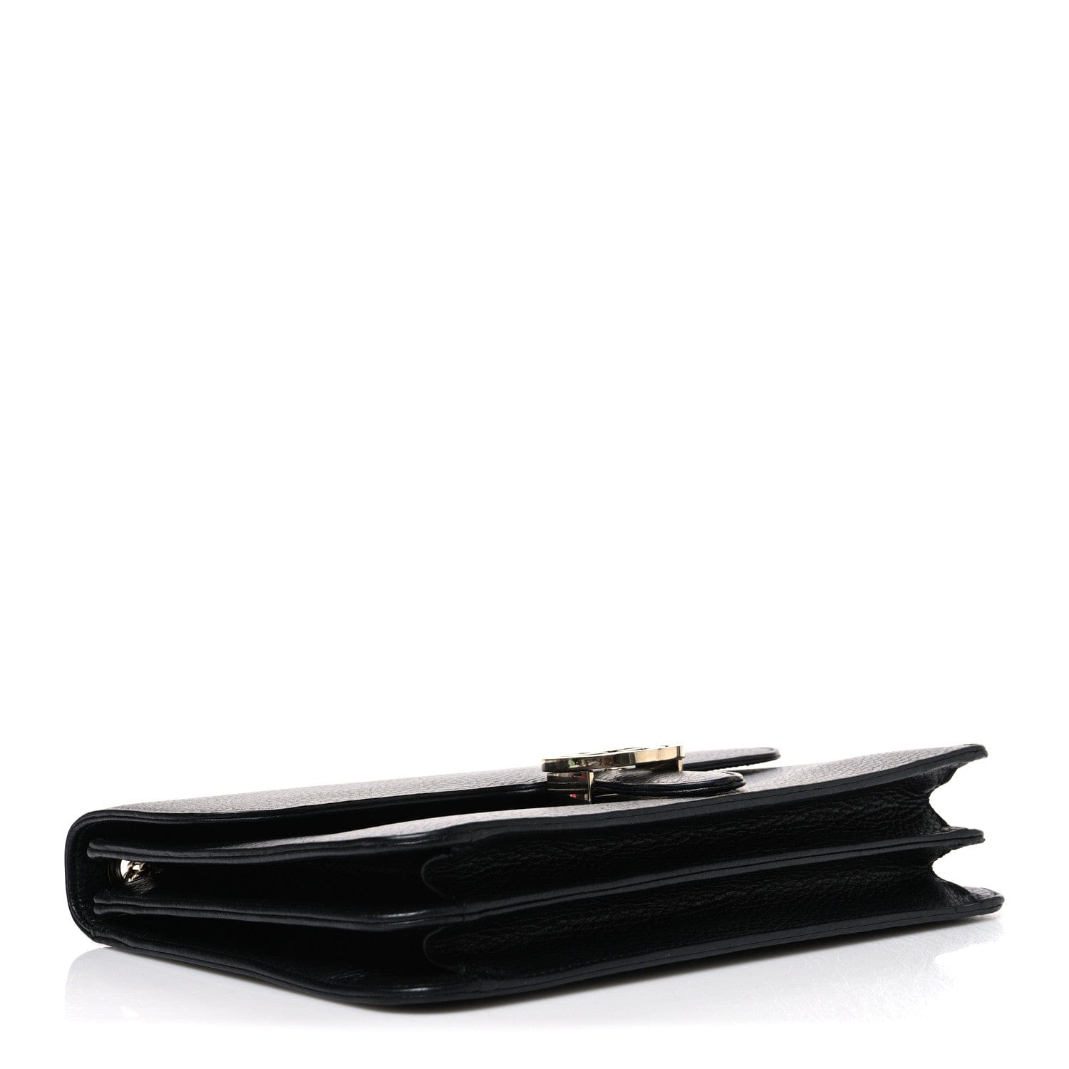 Gucci Dollar Calfskin Interlocking G Shoulder Bag Black