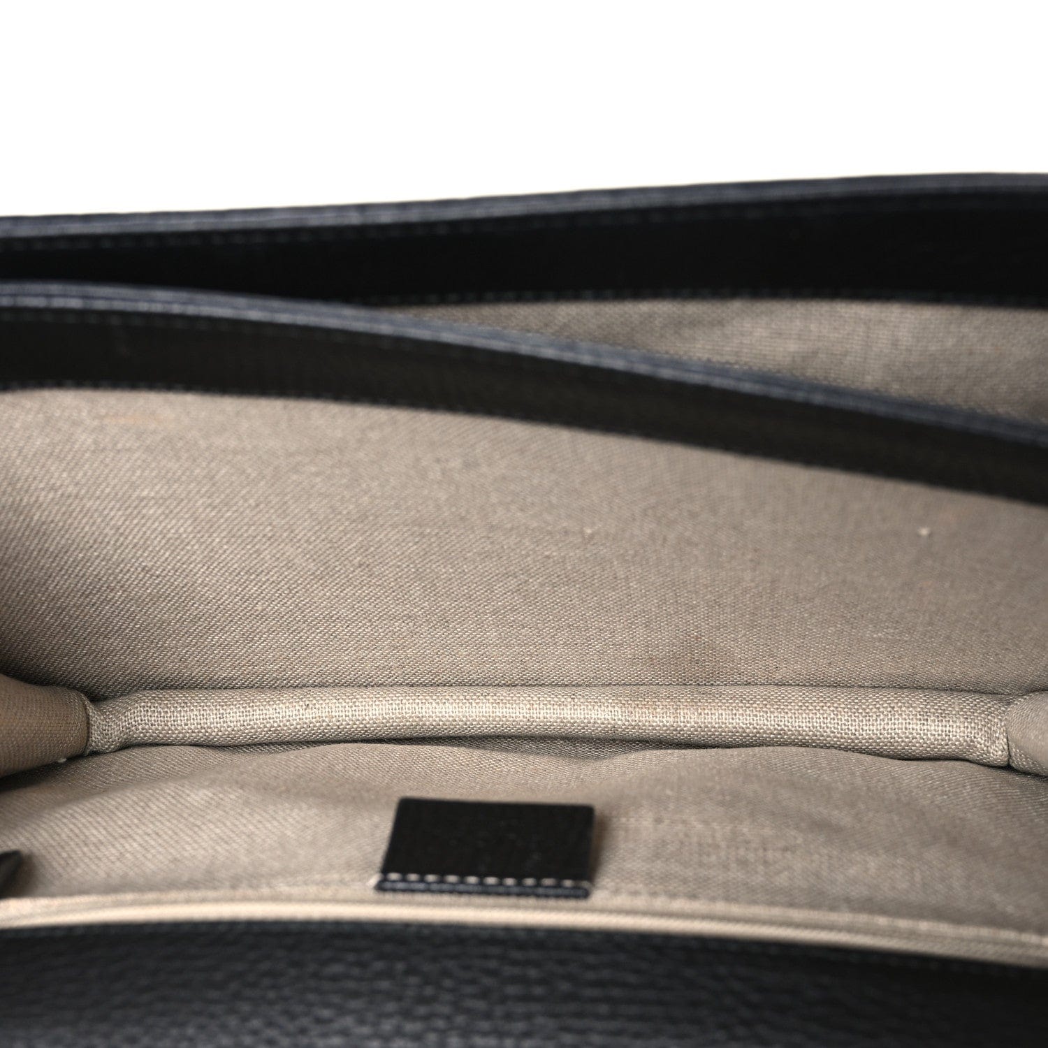 Gucci Dollar Calfskin Interlocking G Shoulder Bag Black