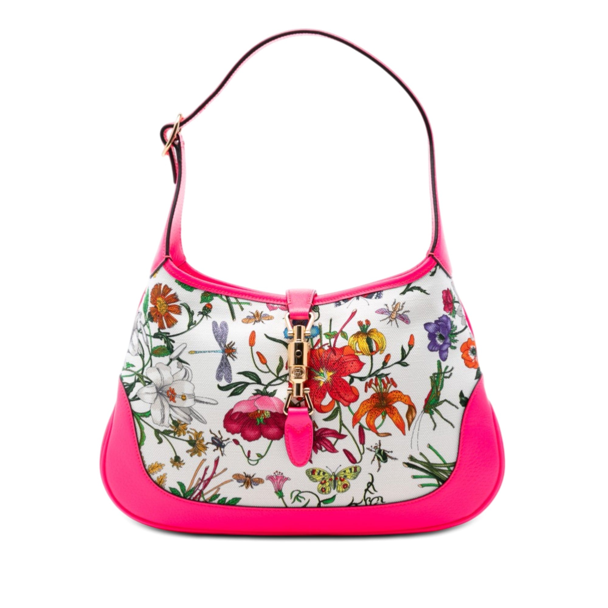 Gucci Flora Canvas Jackie O Bouvier Shoulder Bag