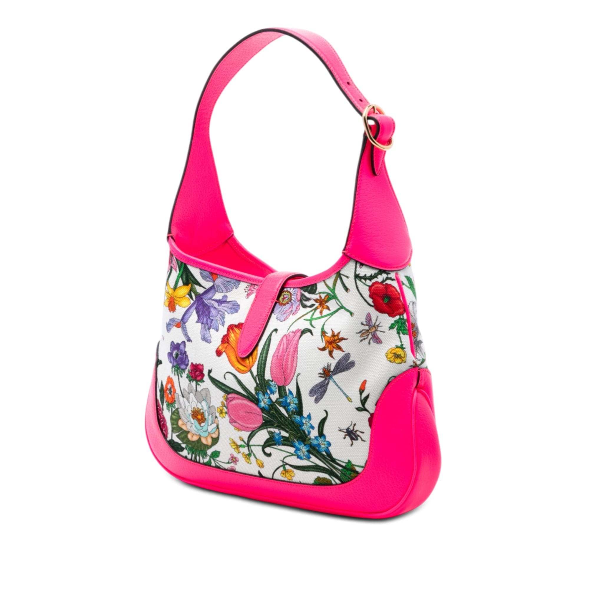 Gucci Flora Canvas Jackie O Bouvier Shoulder Bag