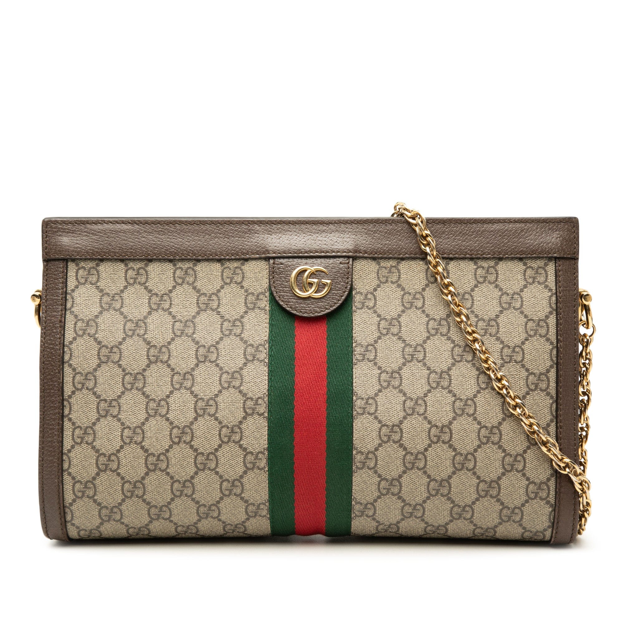 Gucci Medium GG Supreme Web Ophidia Chain Shoulder Bag