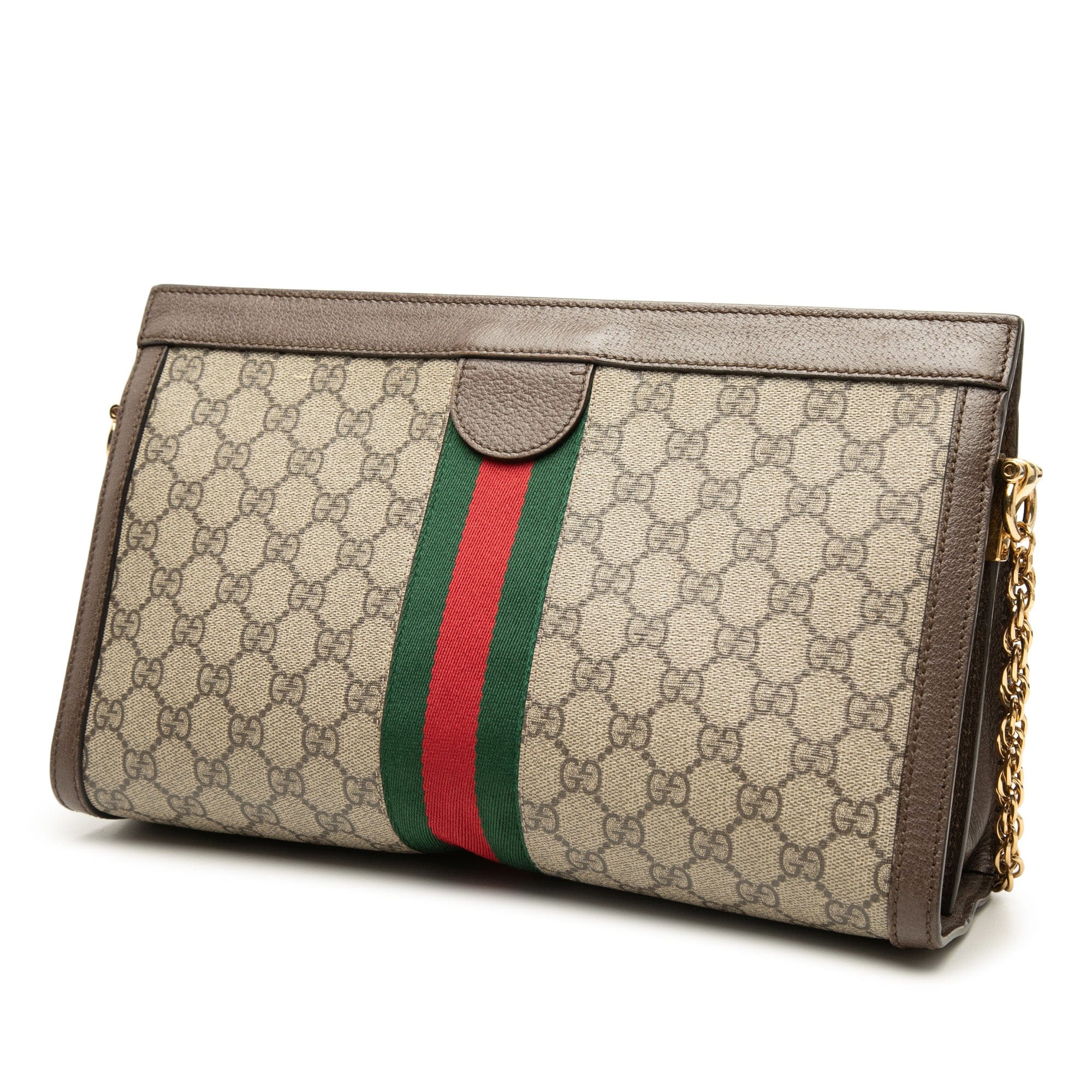 Gucci Medium GG Supreme Web Ophidia Chain Shoulder Bag