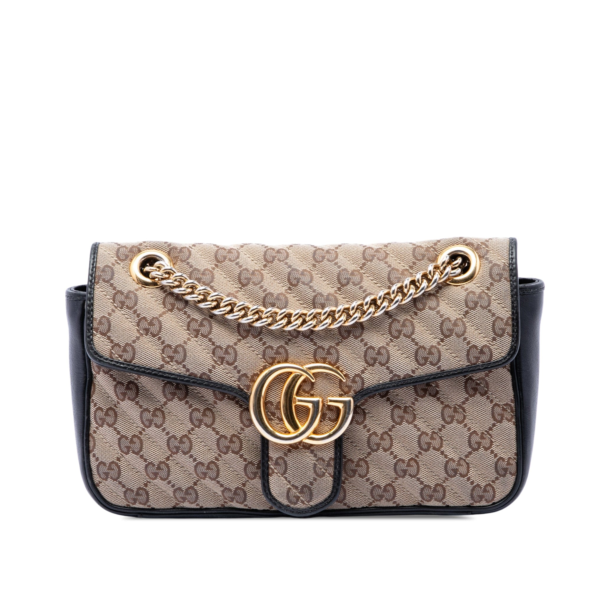 Gucci Medium GG Marmont Matelasse Diagonal GG Canvas Shoulder Bag