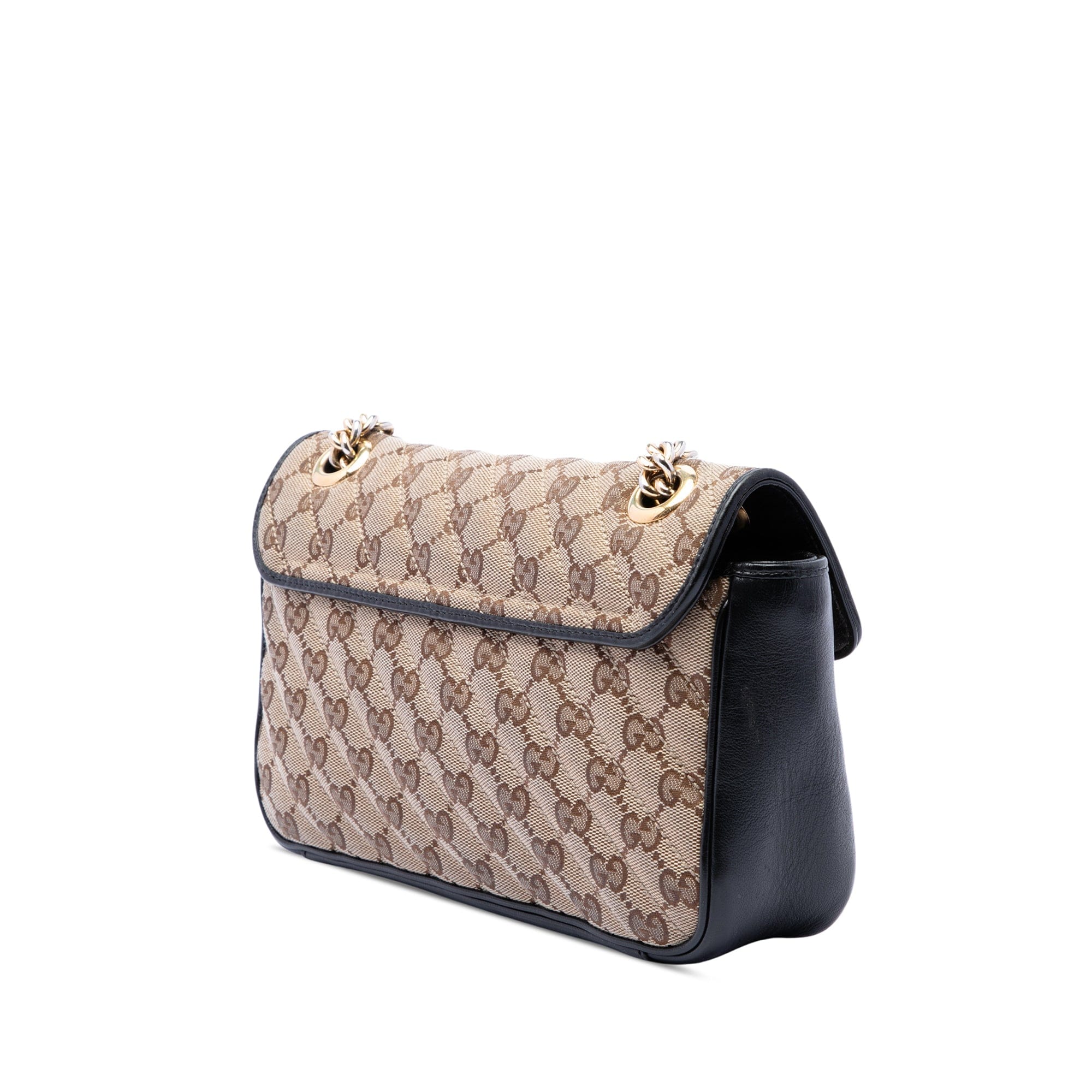 Gucci Medium GG Marmont Matelasse Diagonal GG Canvas Shoulder Bag