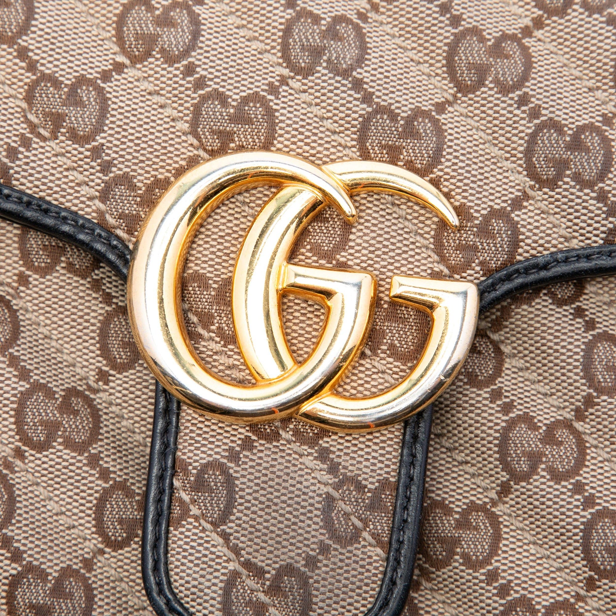 Gucci Medium GG Marmont Matelasse Diagonal GG Canvas Shoulder Bag