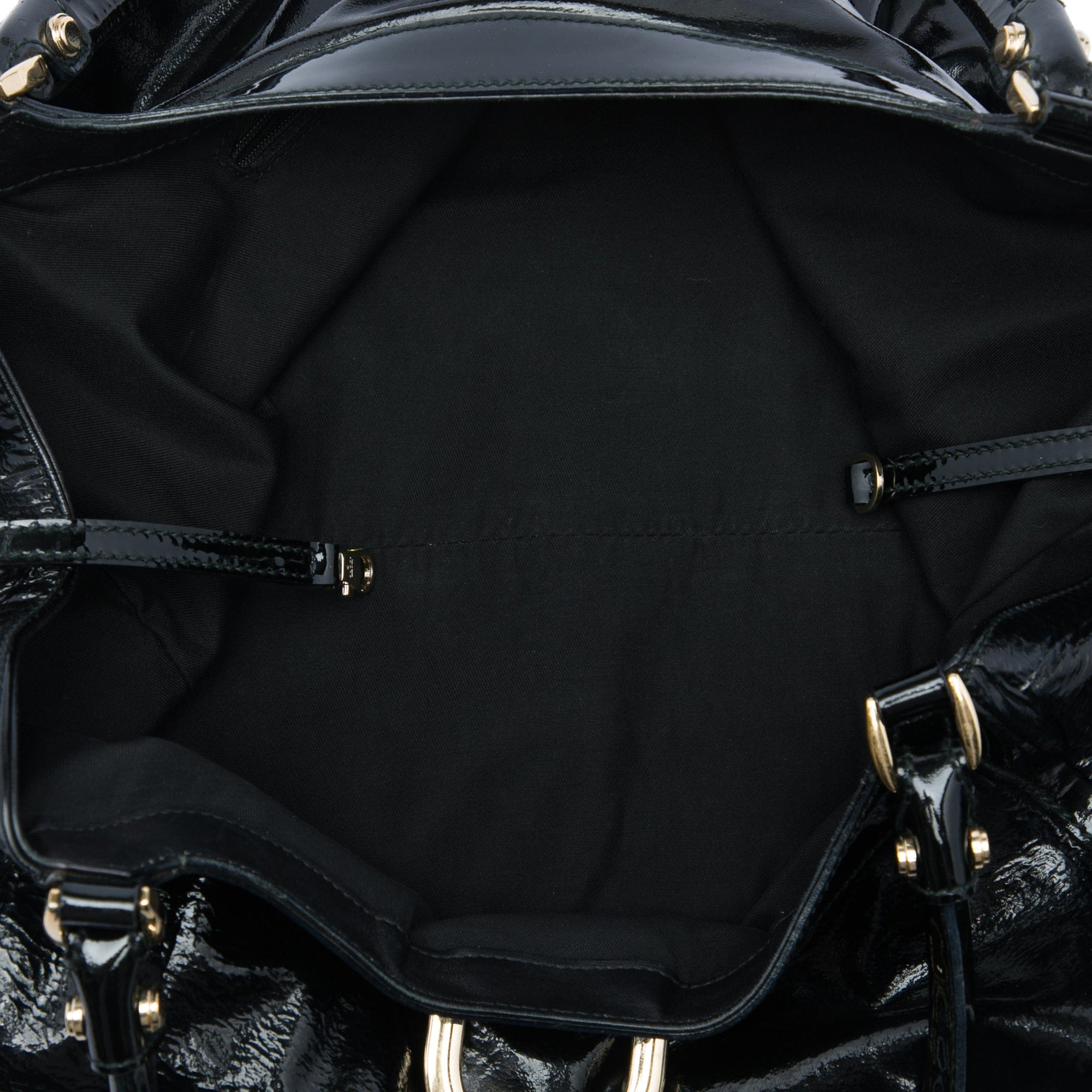 Gucci Patent Abbey D Ring Shoulder Bag