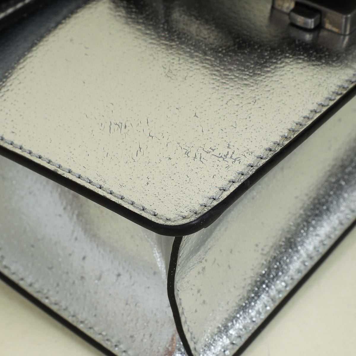 Gucci Metallic Silver Crystal Dionysus Shoulder Bag