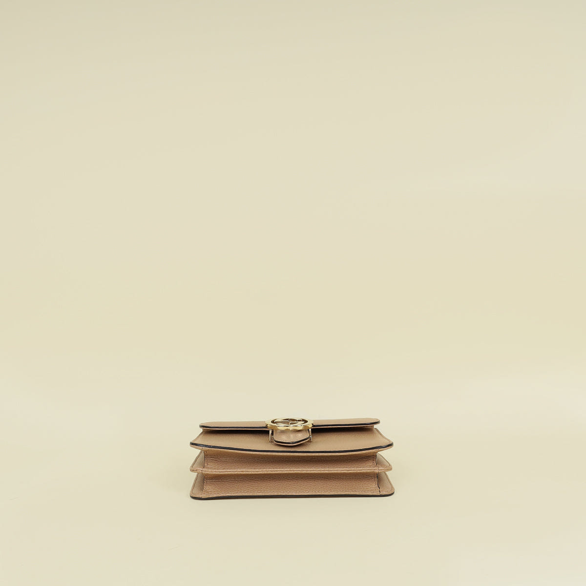 Gucci Beige Interlocking G Flap Chain Small Shoulder Bag