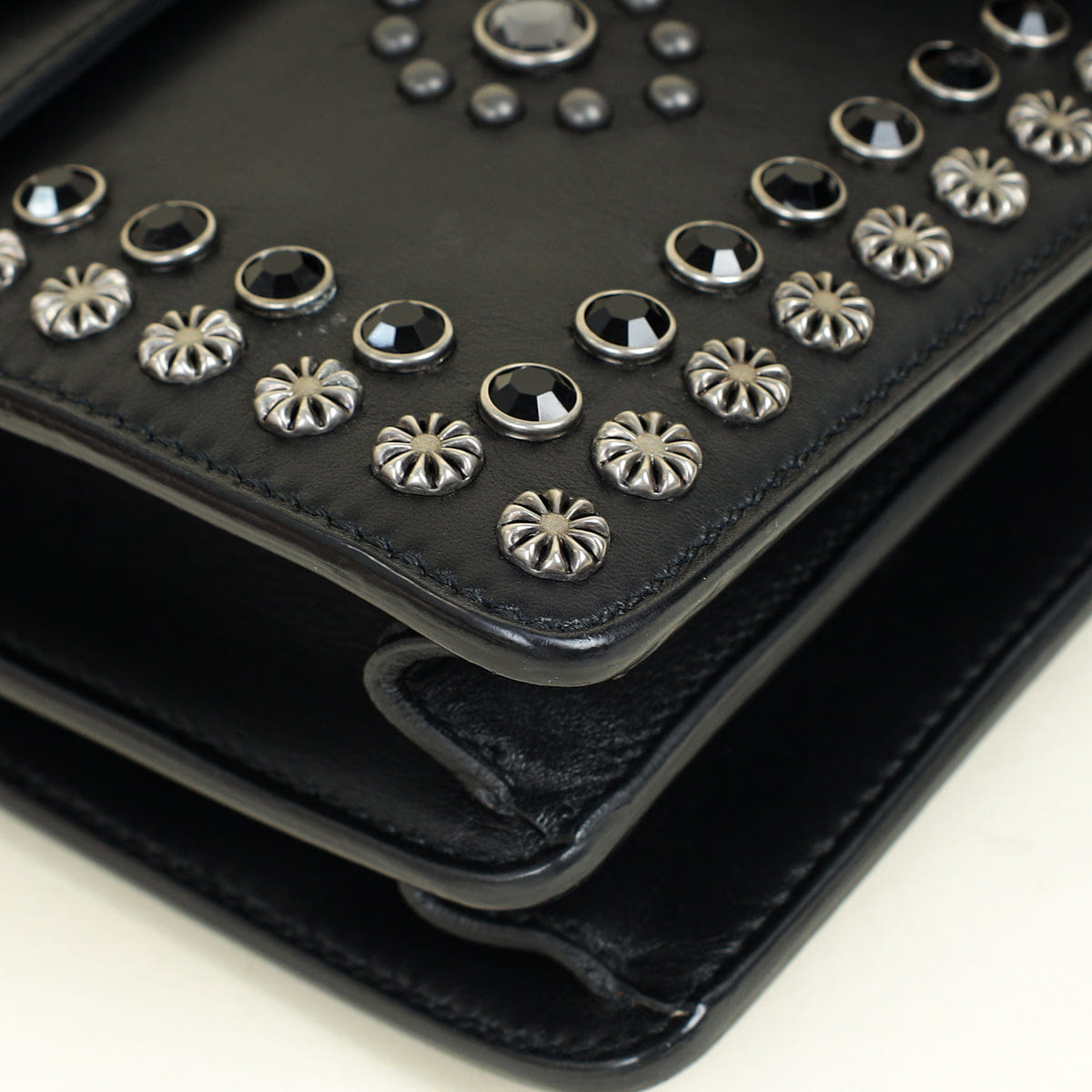 Gucci Black Dionysus Studded Medium Shoulder Bag