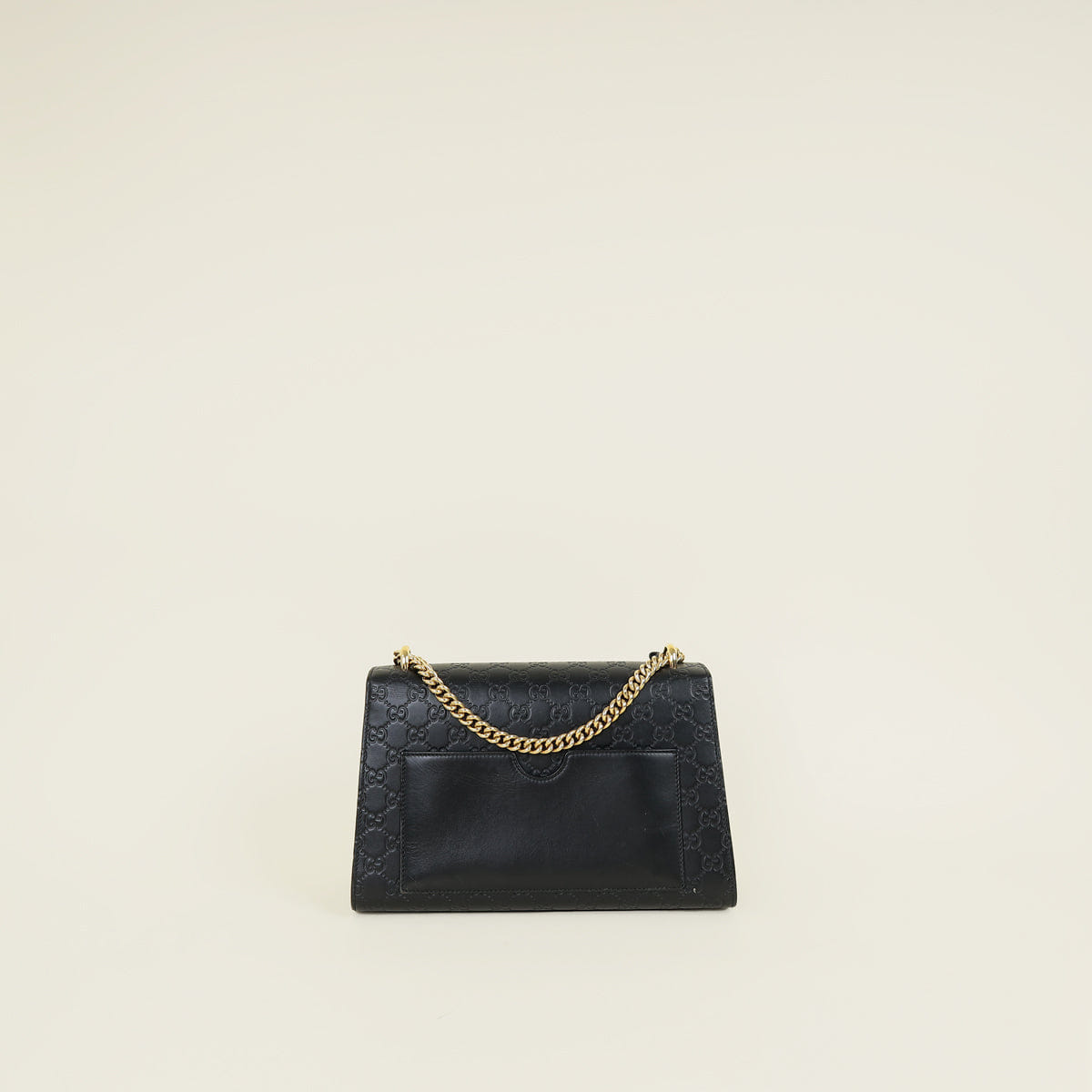 Gucci Black GG Guccissima Padlock Large Shoulder Bag