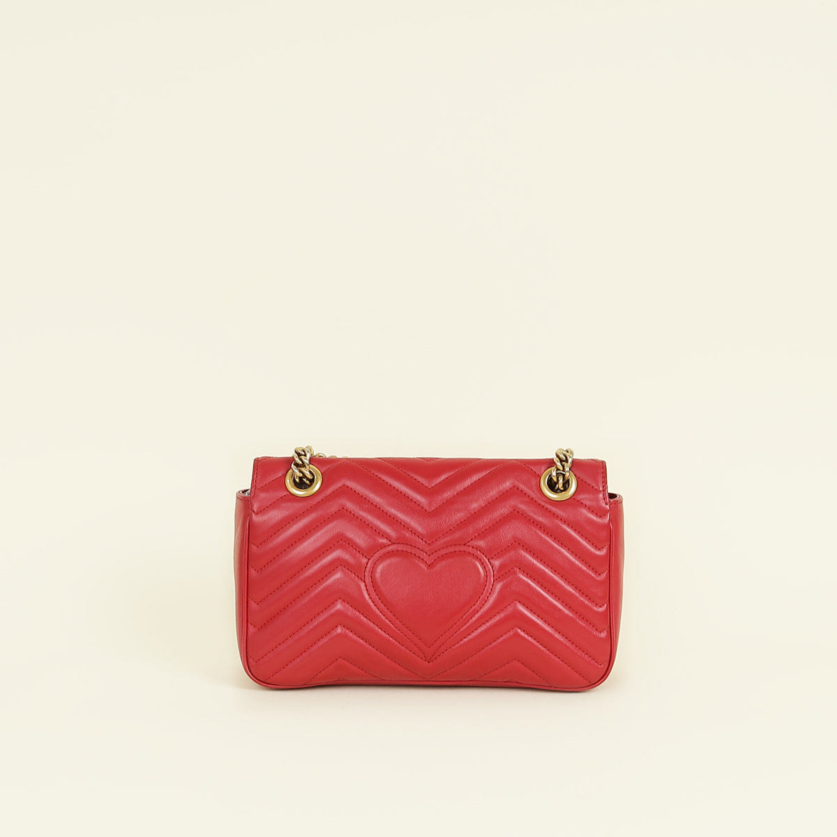 Gucci Red GG Marmont Matelasse Medium Shoulder Bag