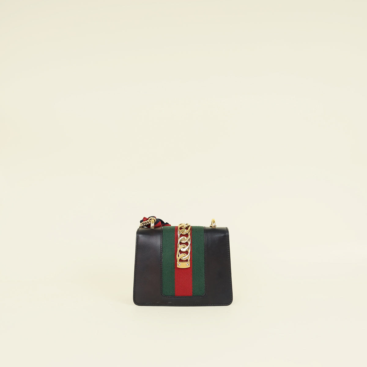 Gucci Black Sylvie Mini Flap Shoulder Bag