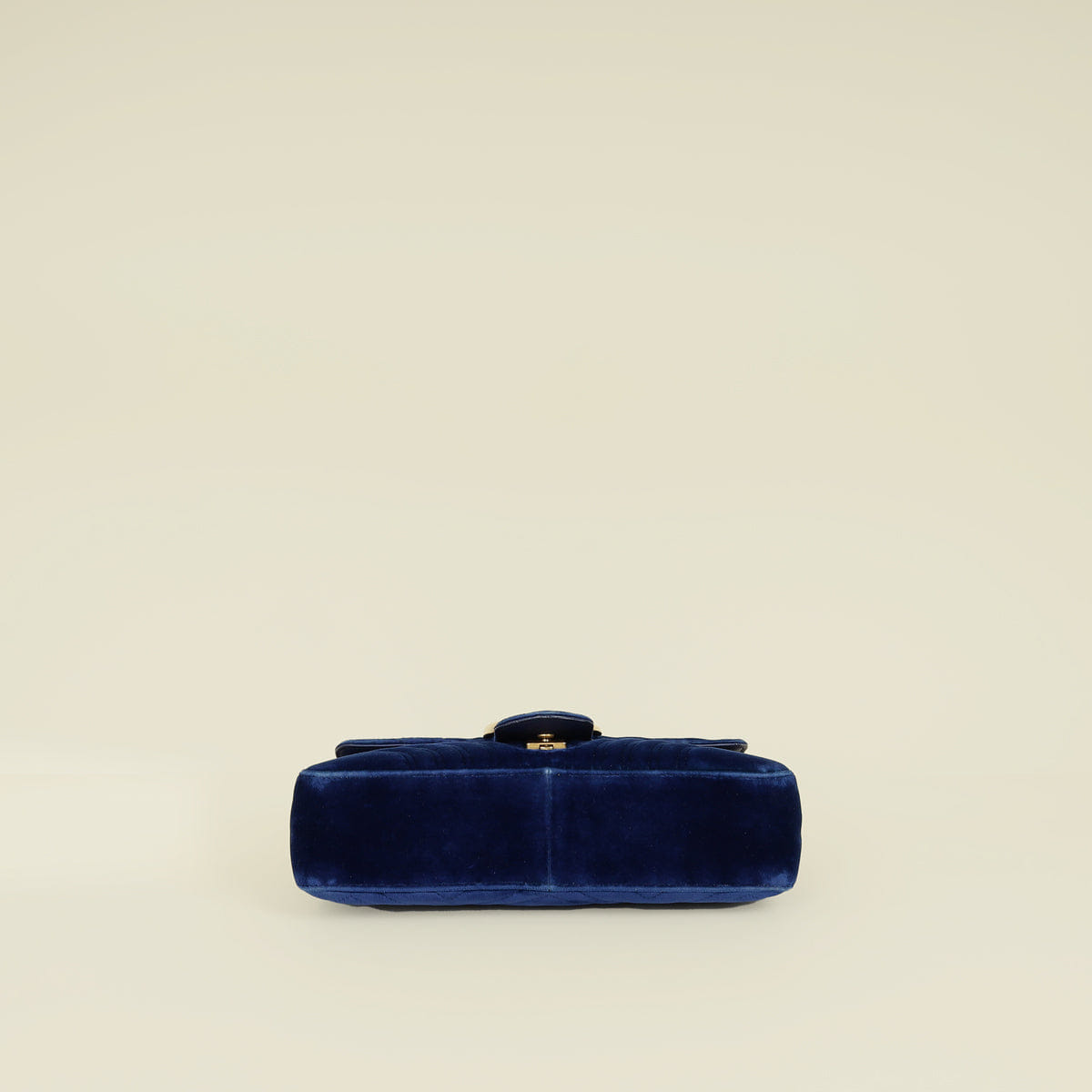 Gucci Dark Blue GG Marmont Velvet Large Shoulder Bag