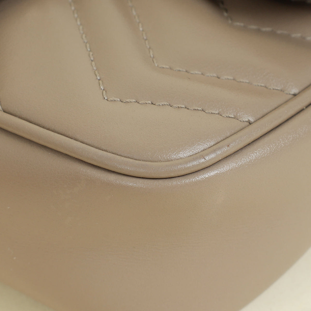Gucci Taupe GG Marmont Mini Shoulder Bag