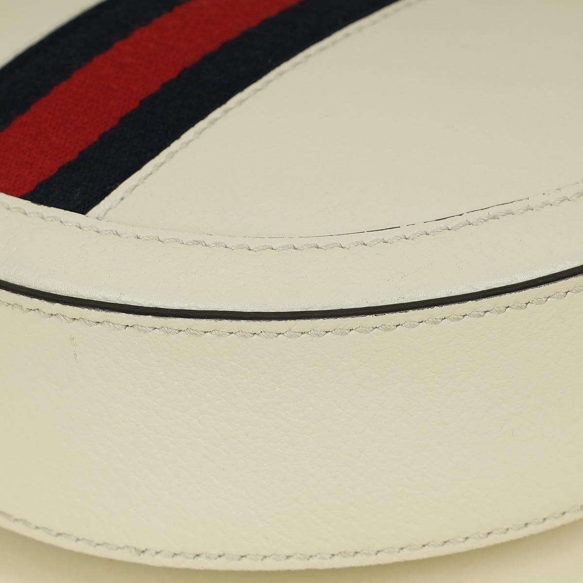 Gucci White Ophidia Mini Round Shoulder Bag