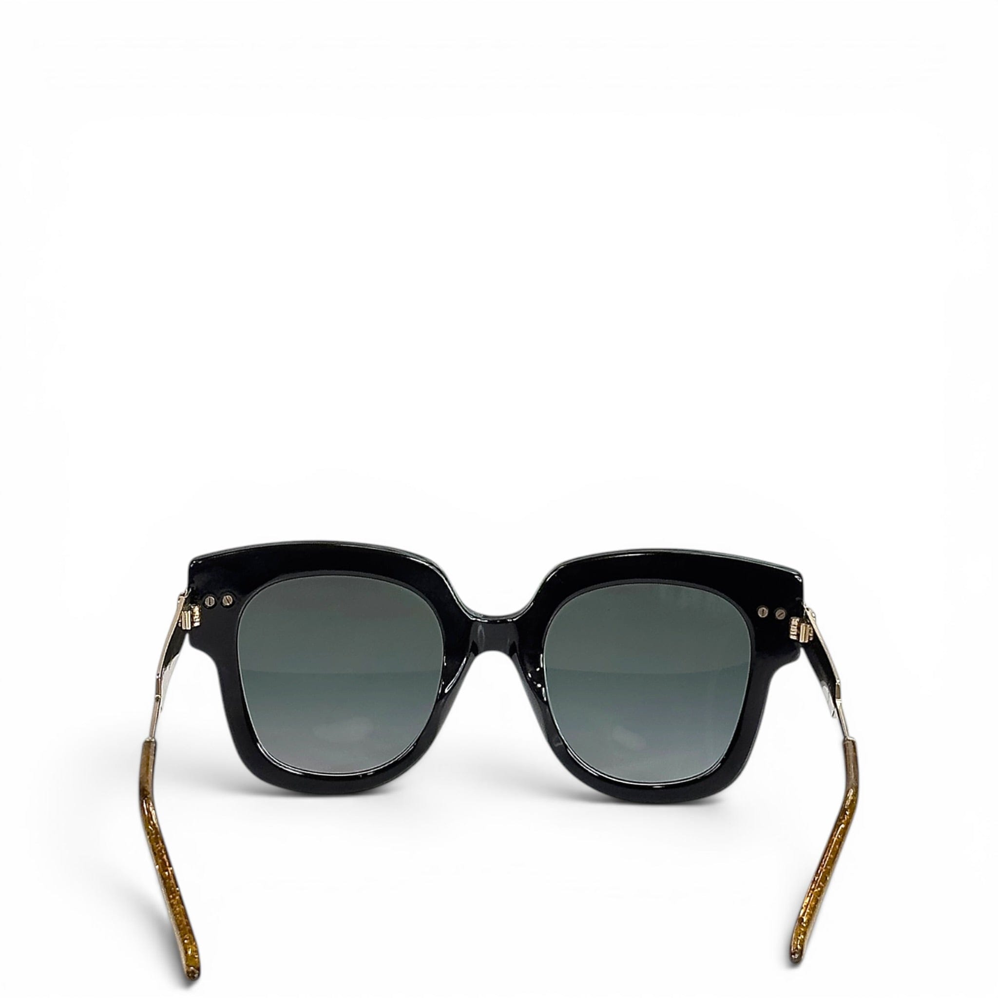 Gucci square black acetate frame sunglasses