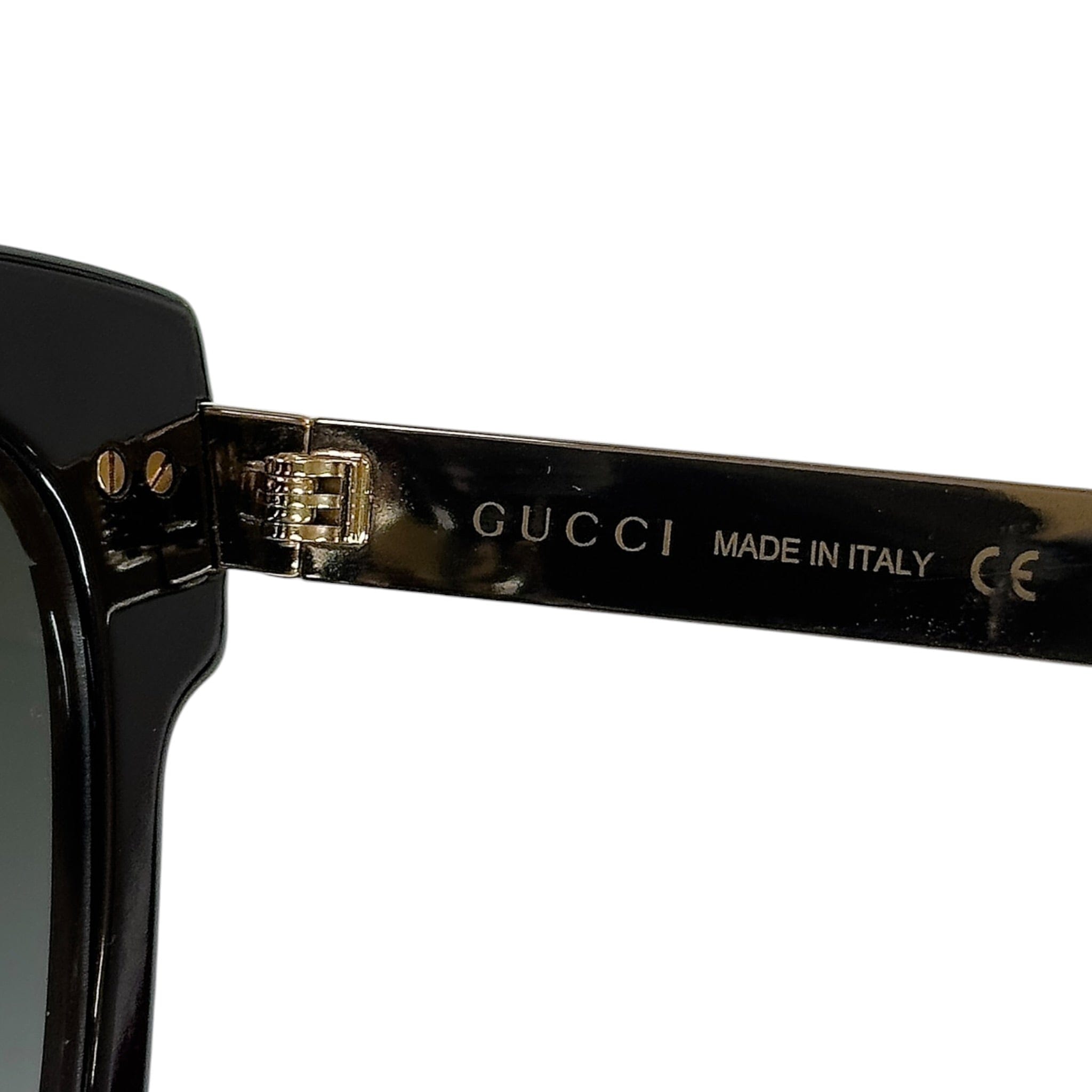 Gucci square black acetate frame sunglasses