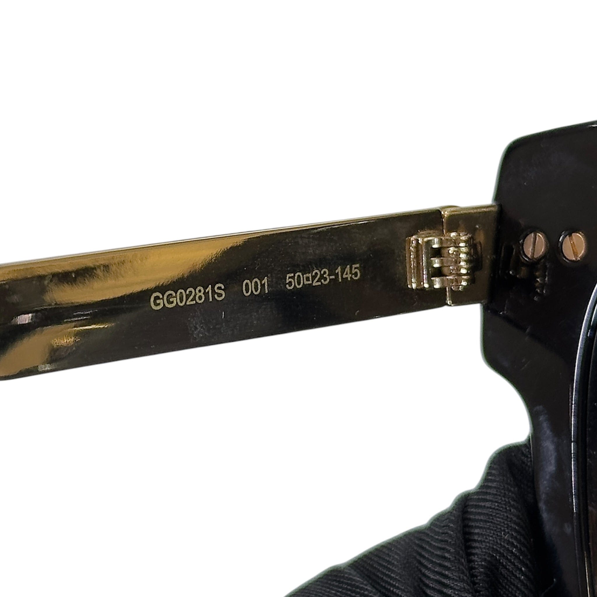 Gucci square black acetate frame sunglasses