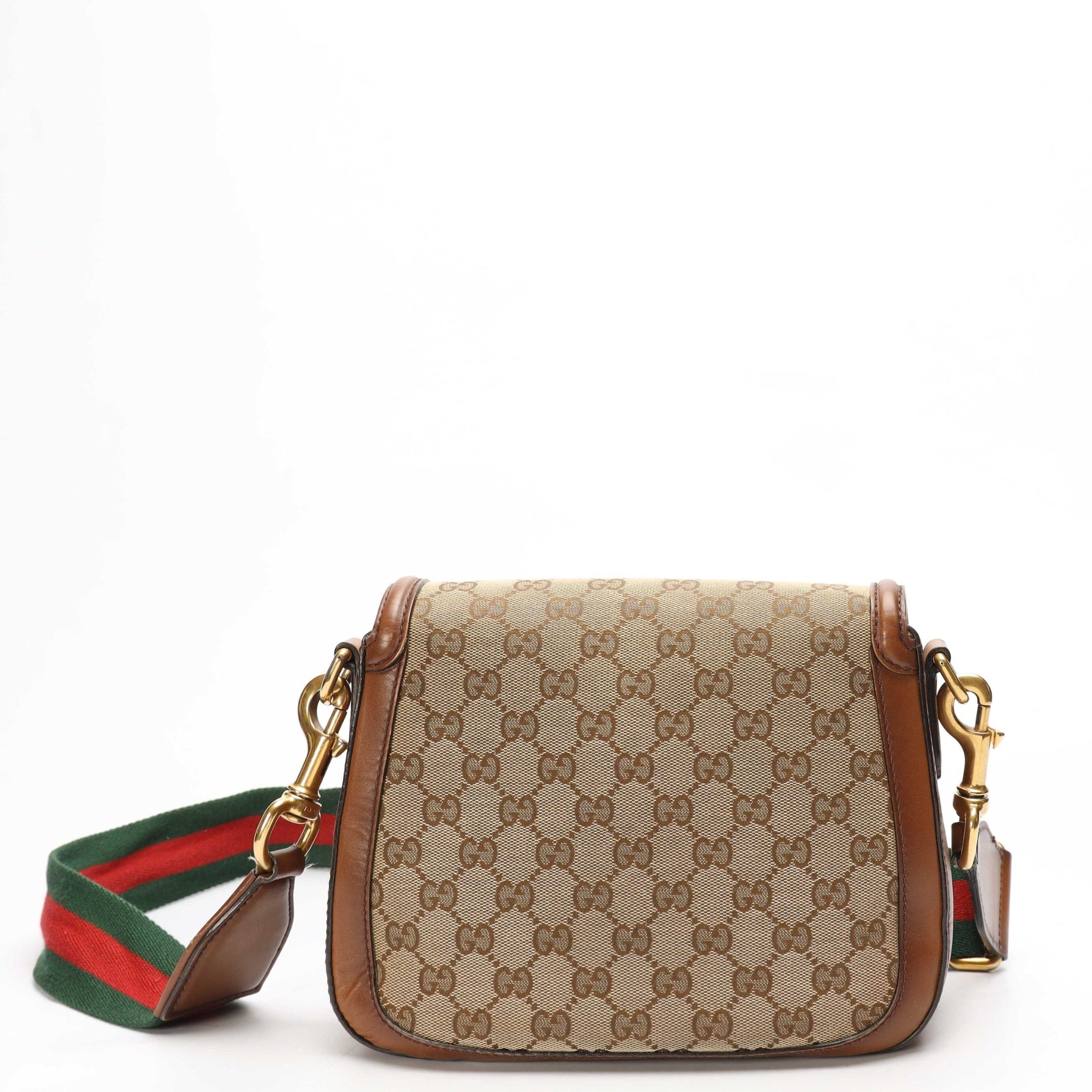 Gucci Brown GG Small Lady Web Shoulder Bag