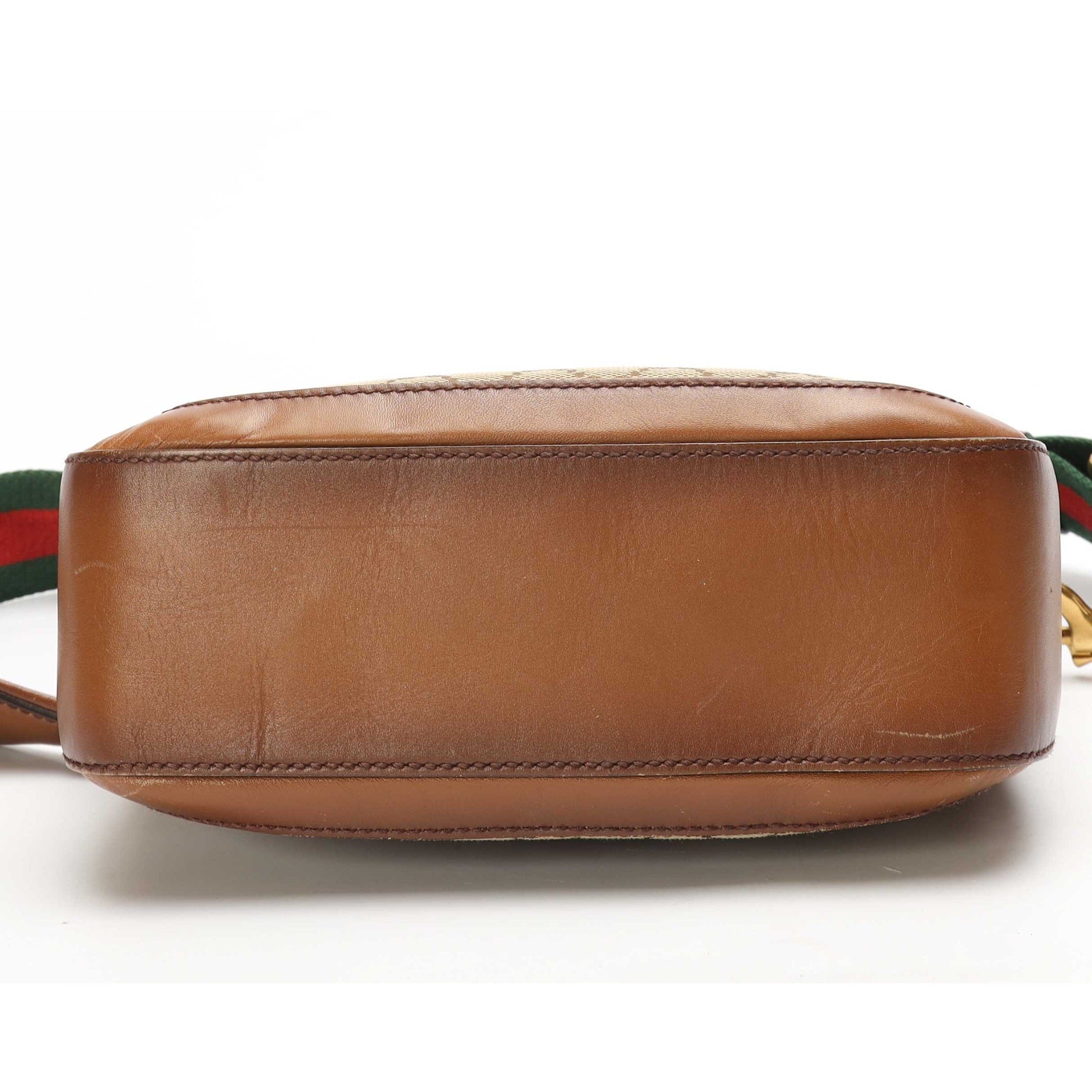 Gucci Brown GG Small Lady Web Shoulder Bag