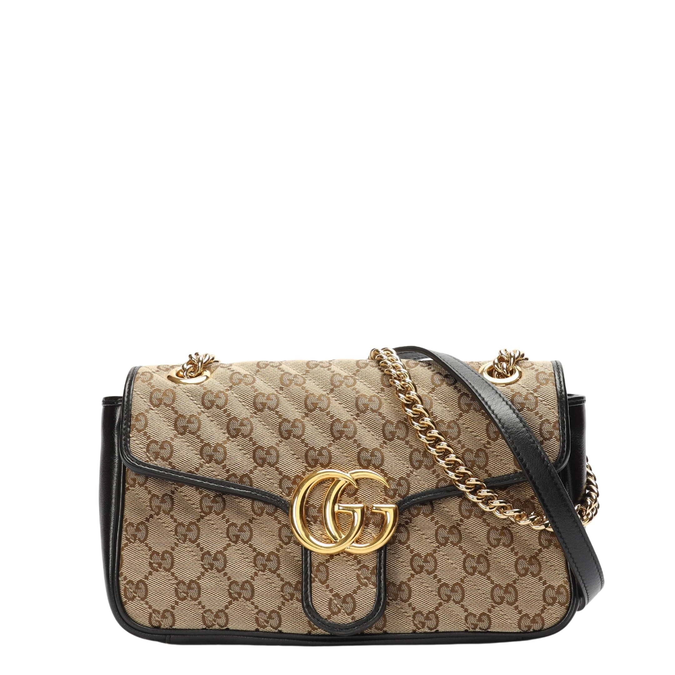 Gucci Beige GG Marmont Small Shoulder Bag
