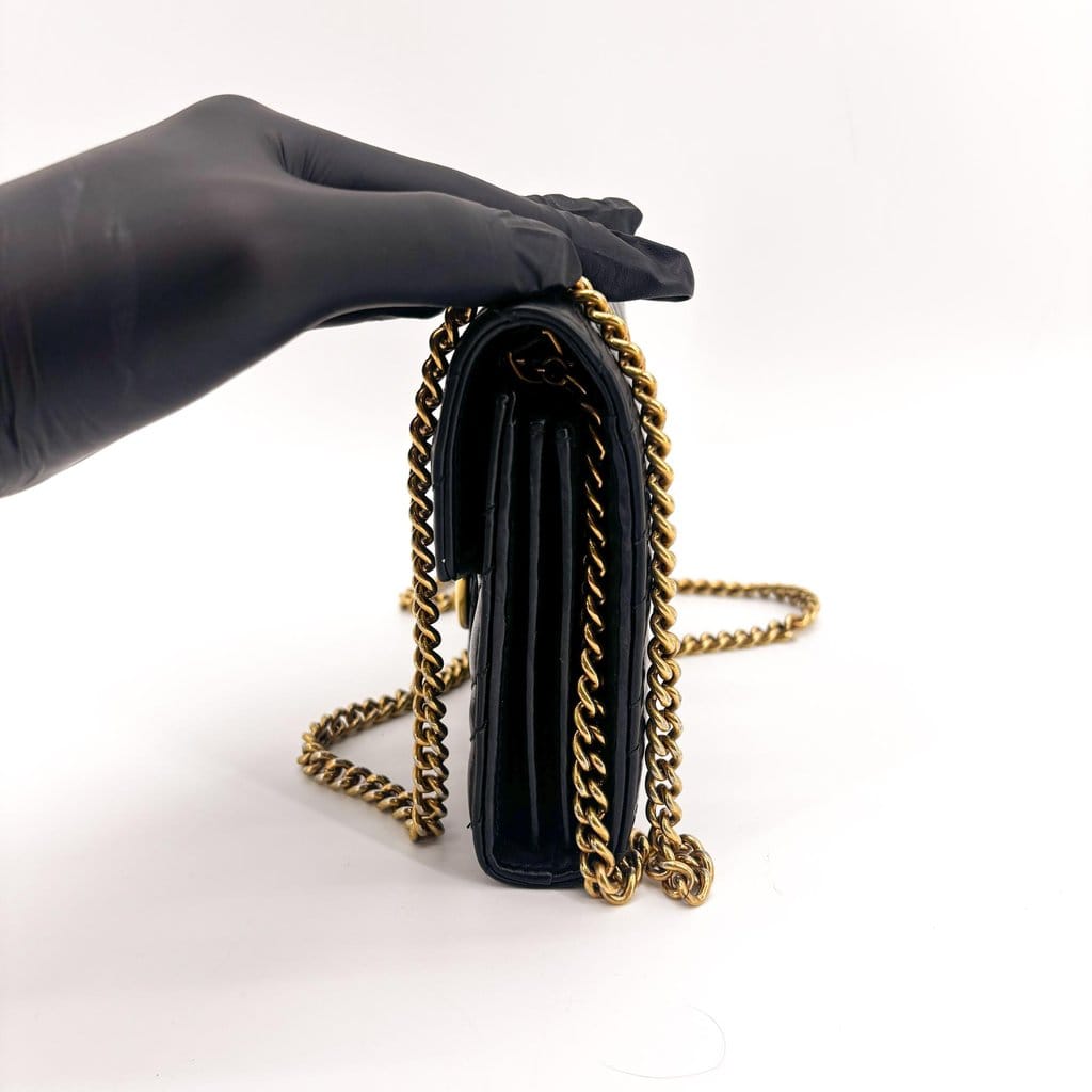 Gucci GG Marmont Matelasse Chain Shoulder Bag Black