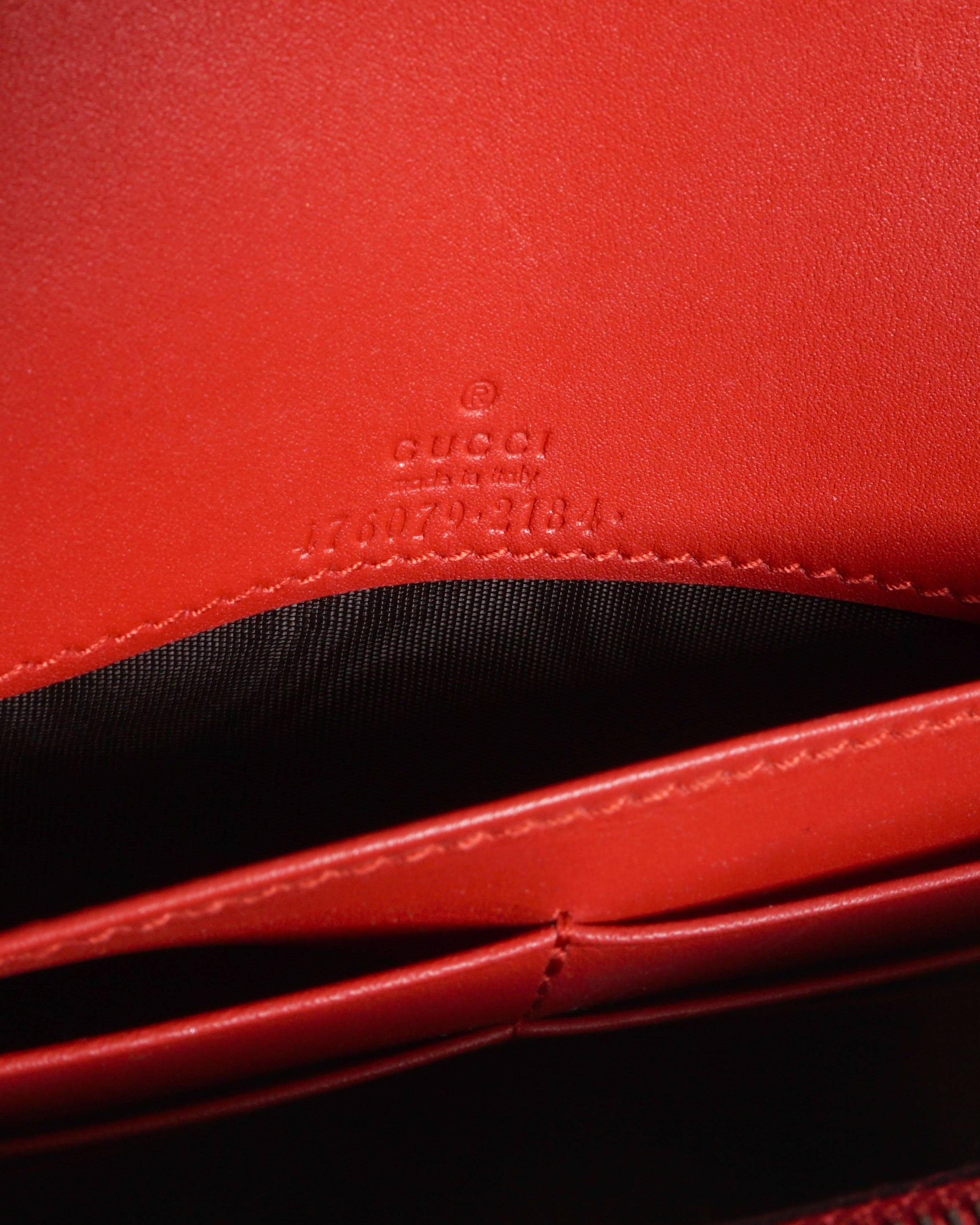 Gucci Queen Margaret Tri - Color Leather Bee Bag