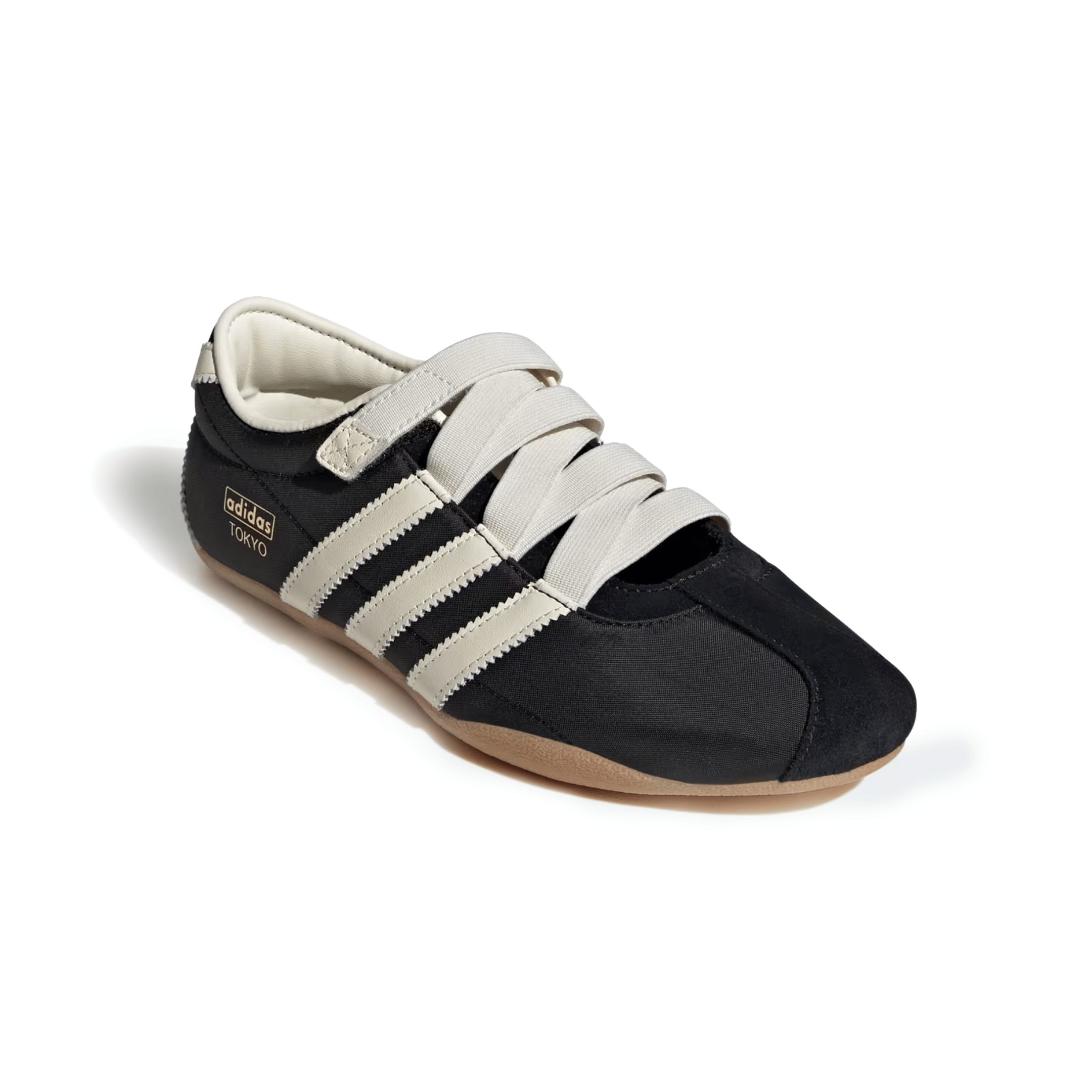 adidas Women's Tokyo Mary Jane Core Black/Cream White/Gold Metallic