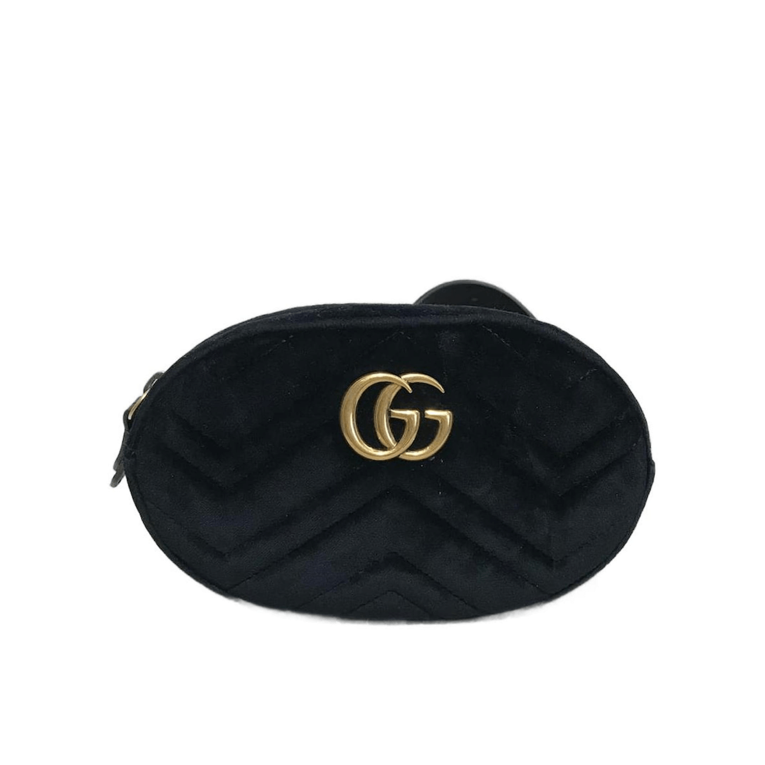 Gucci Marmont GUCCI Hand Bag T. velvet Black