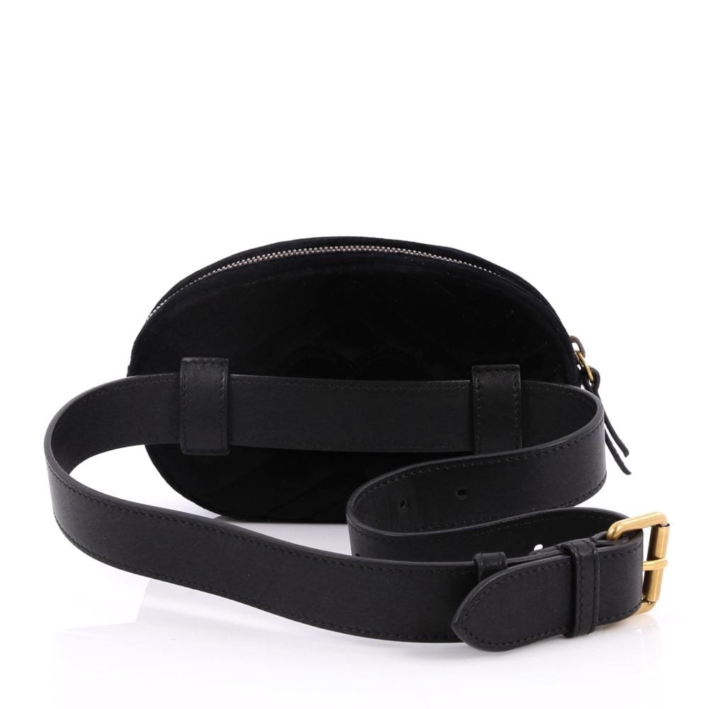 Gucci Marmont GUCCI Hand Bag T. velvet Black