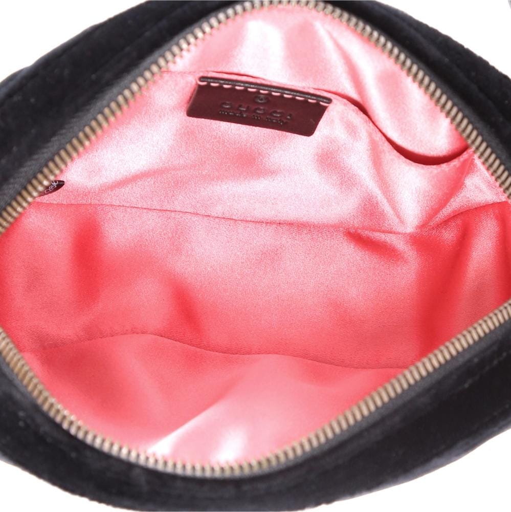 Gucci Marmont GUCCI Hand Bag T. velvet Black