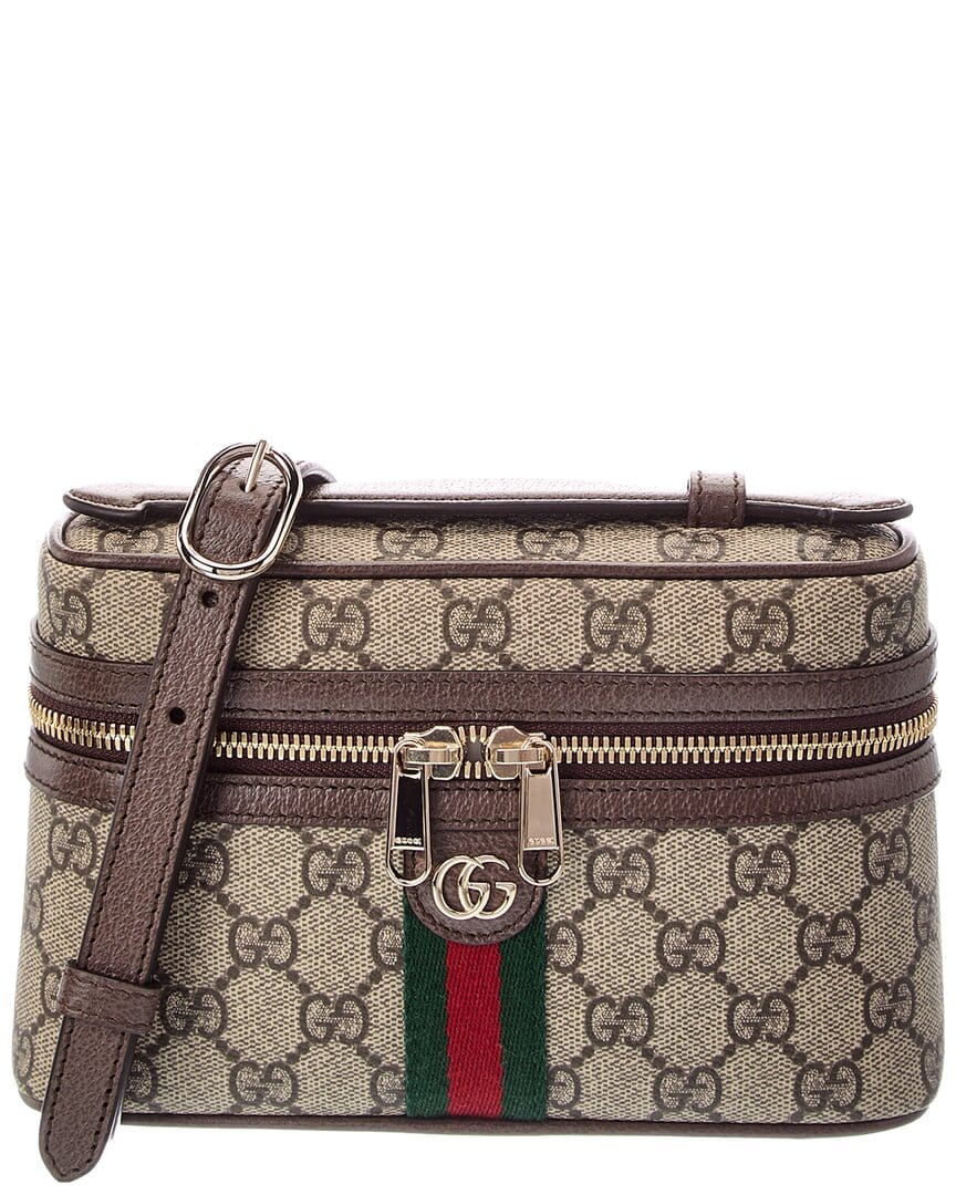Gucci Ophidia Gg Small Canvas & Leather Toiletry Bag