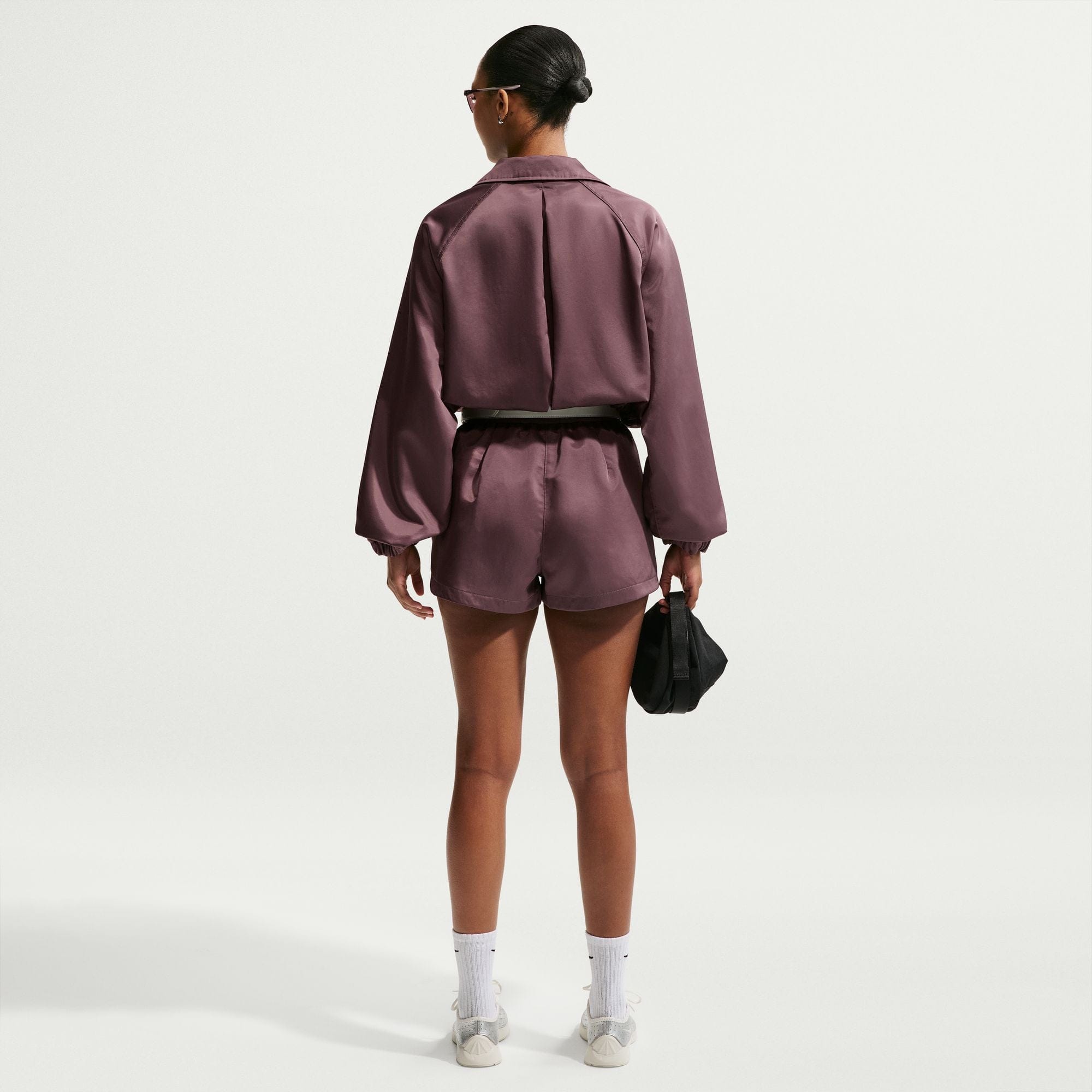 Nike Womens Oversized Satin Coaches Jacket Tattoo