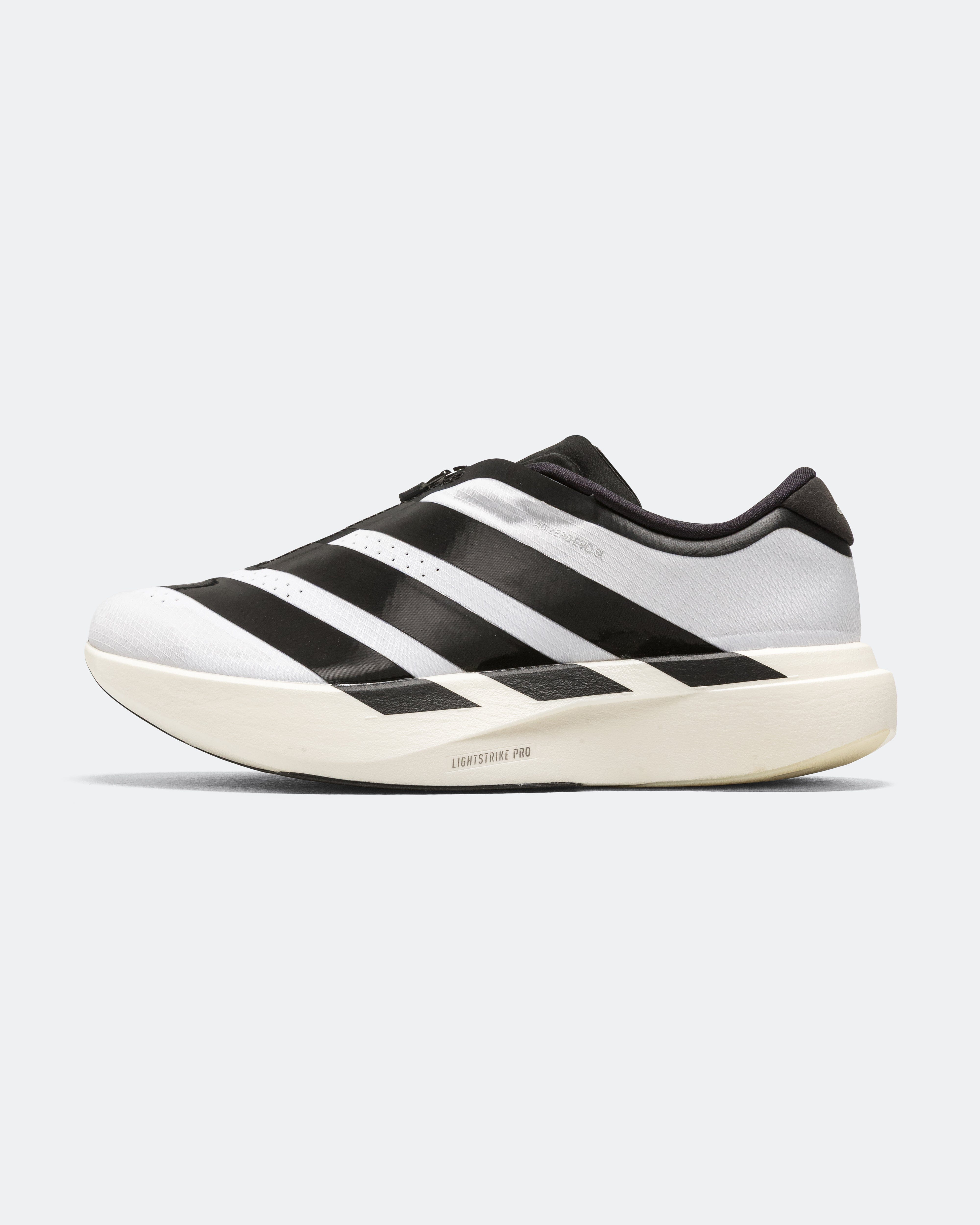 adidas Adizero Evo SL Zip - Footwear White/Core Black - Silver Metallic