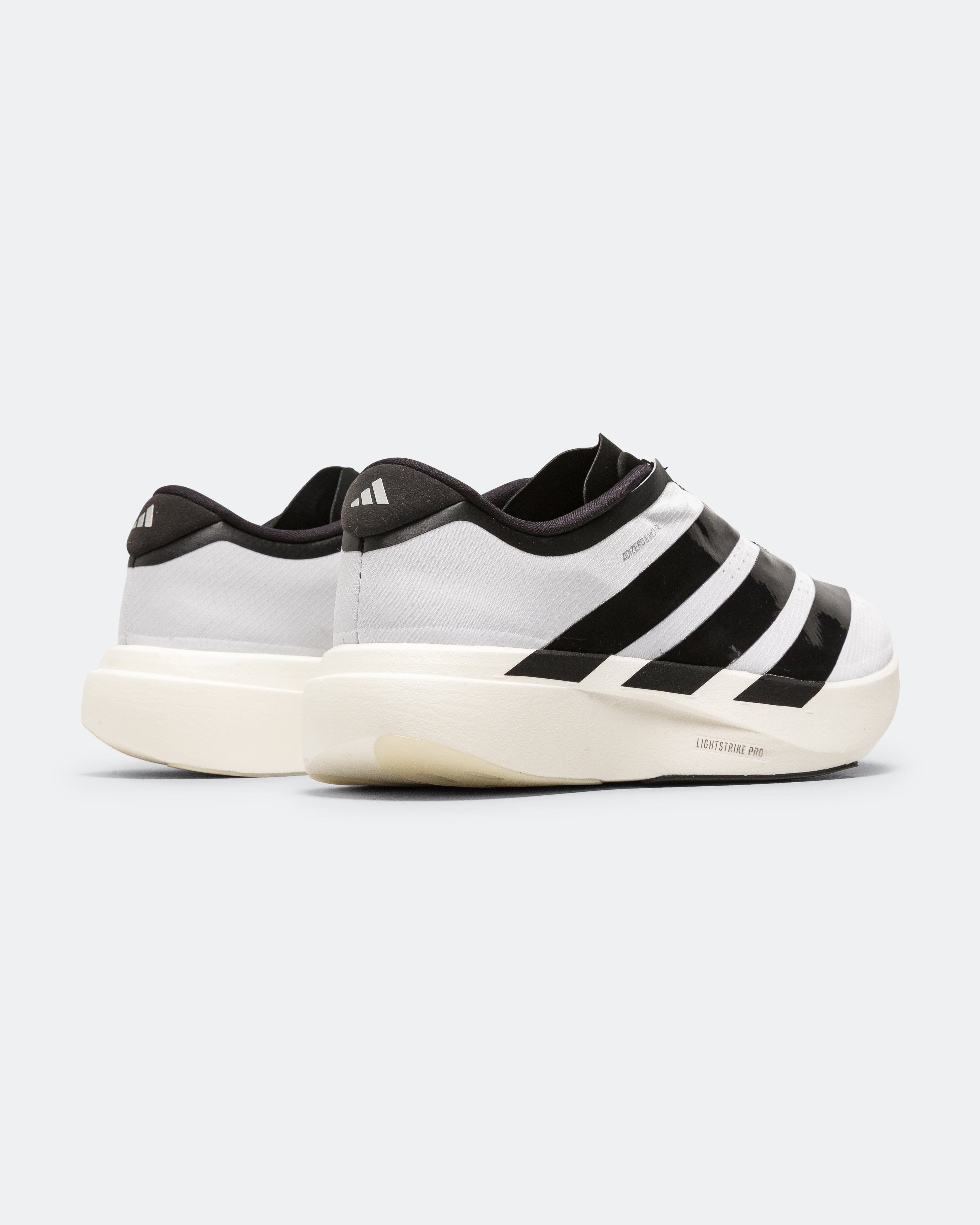 adidas Adizero Evo SL Zip - Footwear White/Core Black - Silver Metallic
