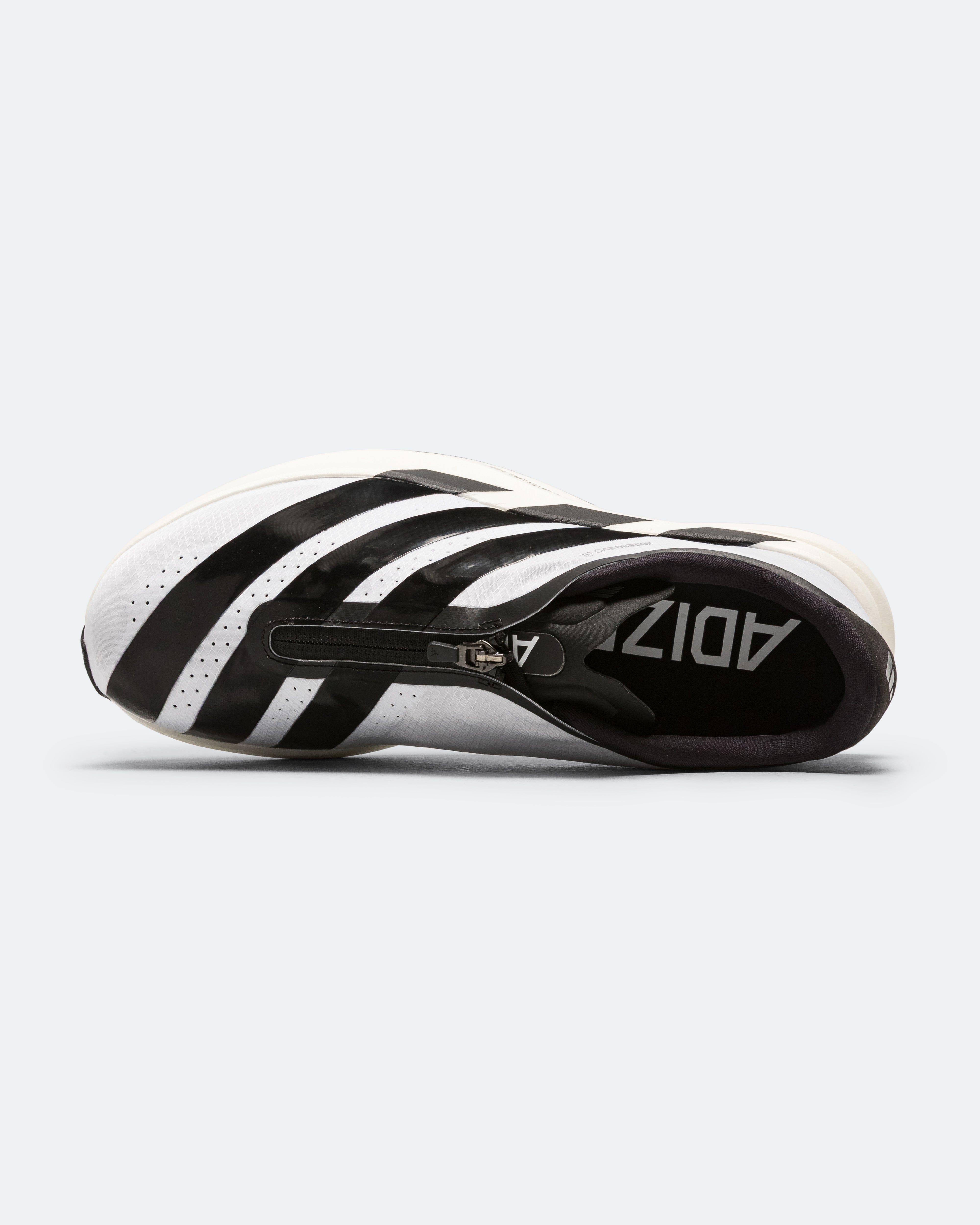 adidas Adizero Evo SL Zip - Footwear White/Core Black - Silver Metallic