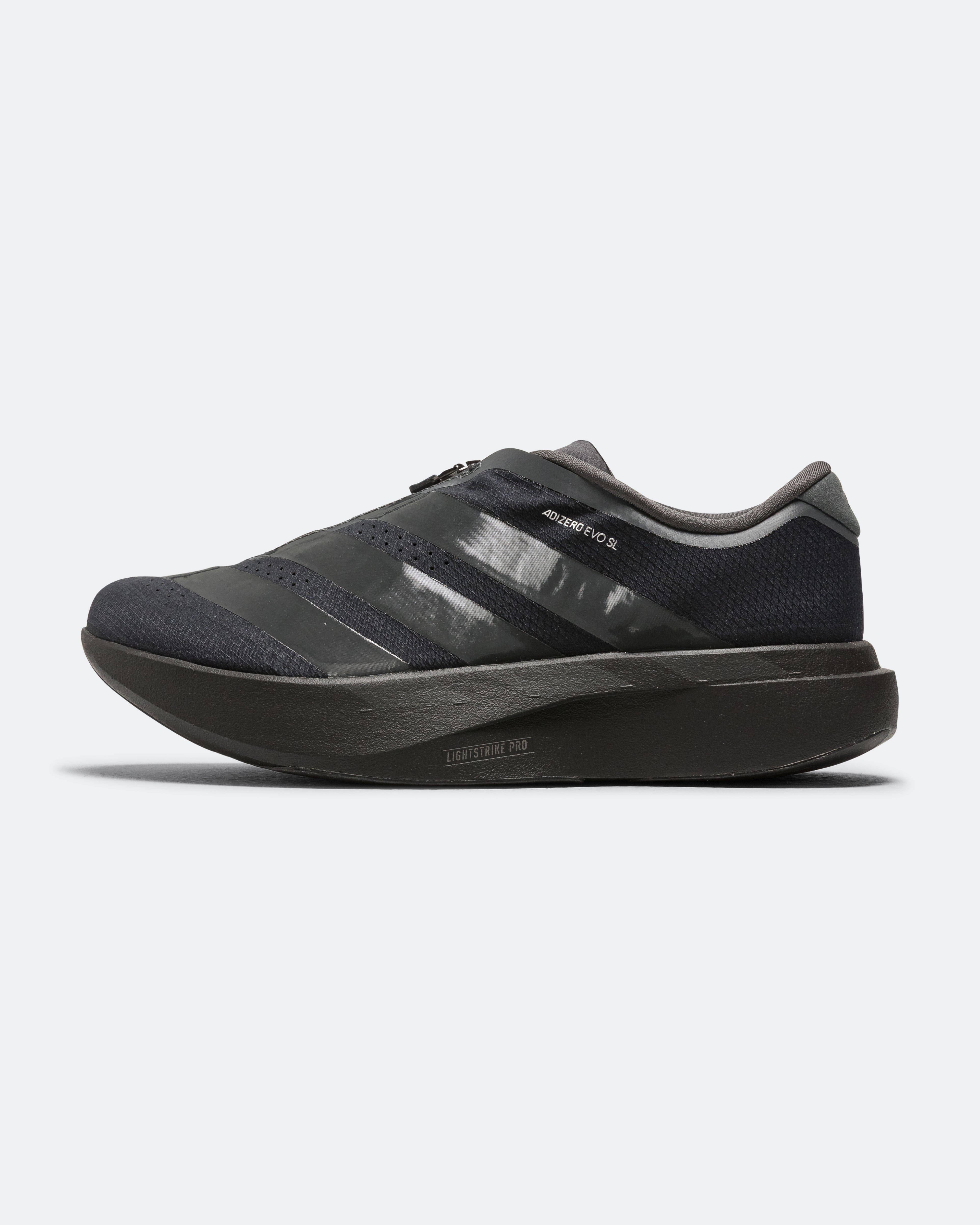 adidas Adizero Evo SL Zip - Core Black/Grey - Silver Metallic