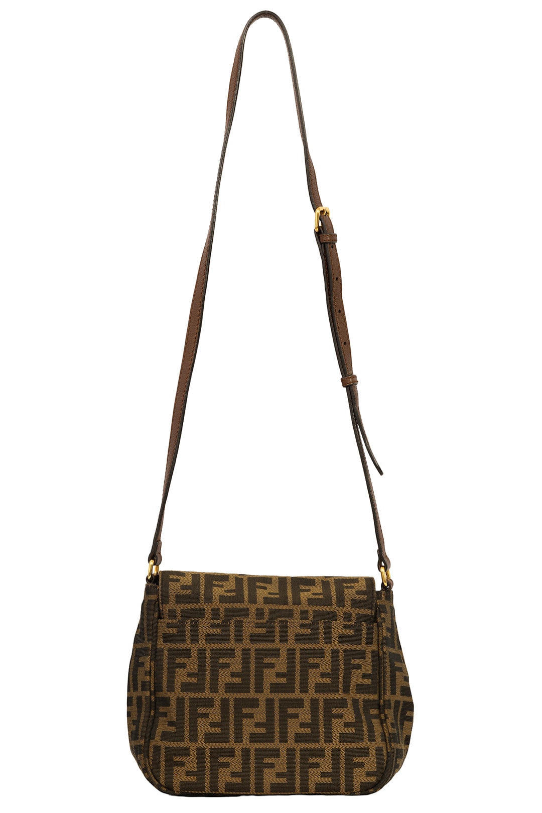 FENDI TABACCO ZUCCA CANVAS MONOGRAM CROSSBODY BAG